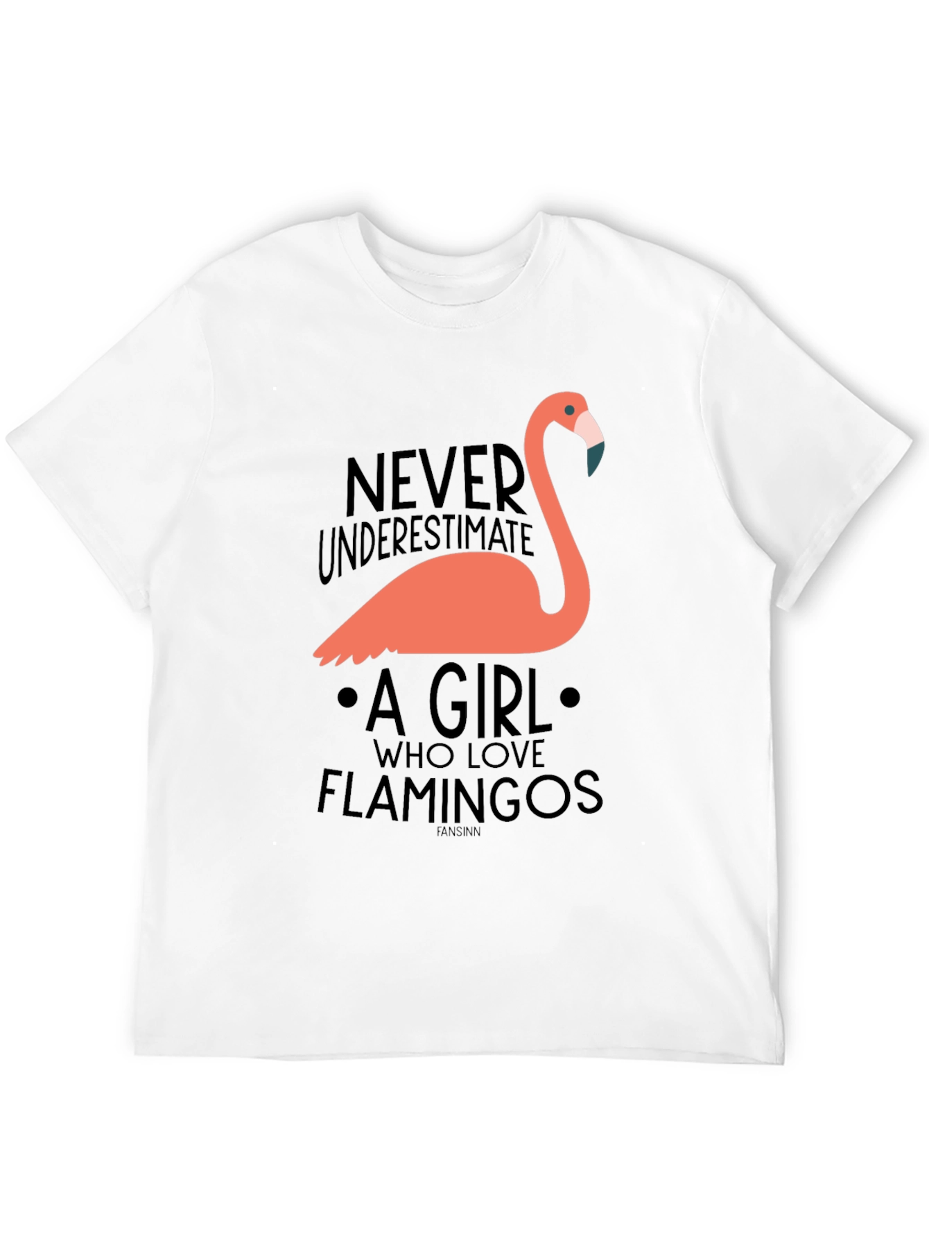 Black Funny Flamingo Lover T-Shirt - Never Underestimate a Girl view 12