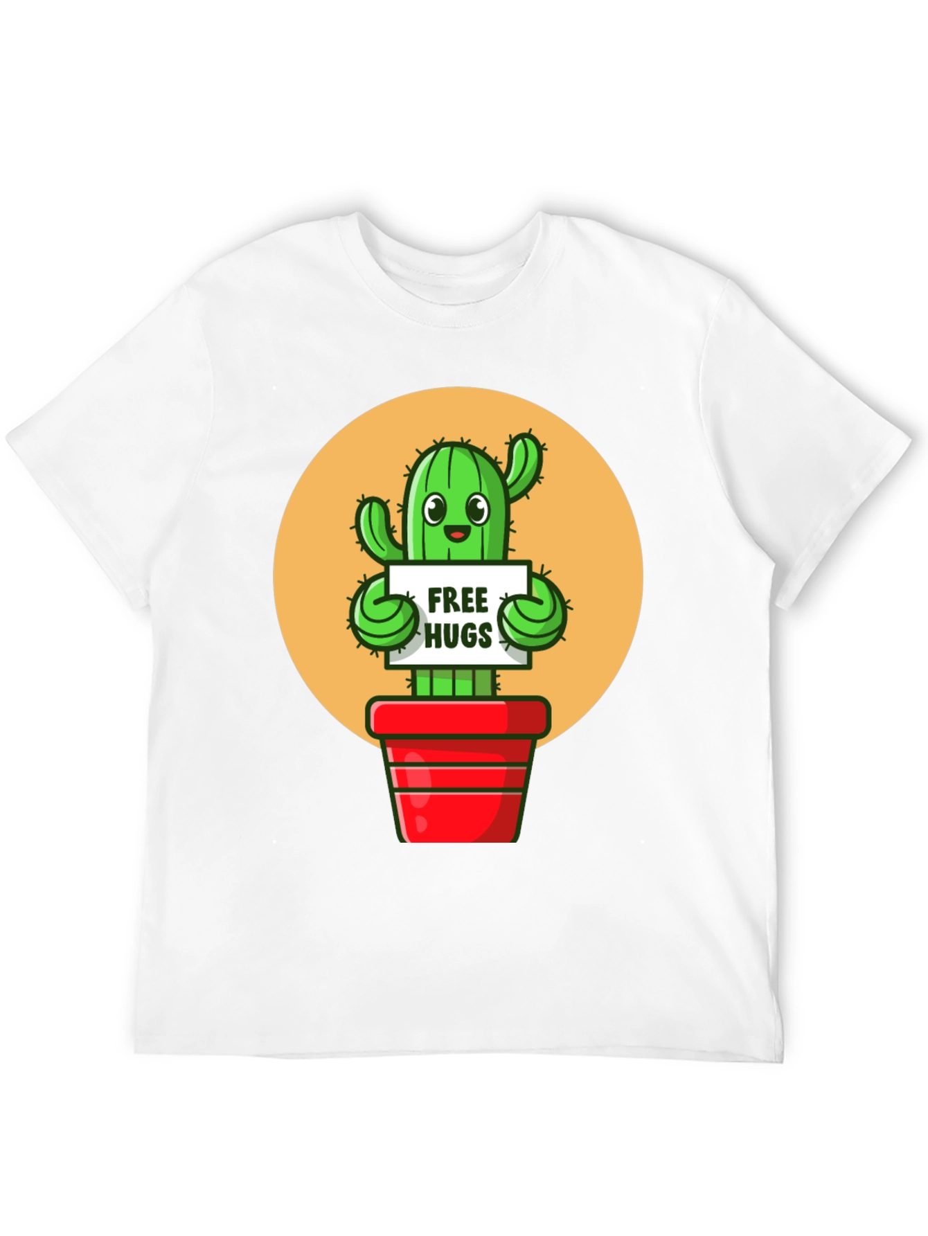 Black Cactus Free Hugs Graphic Tee view 12