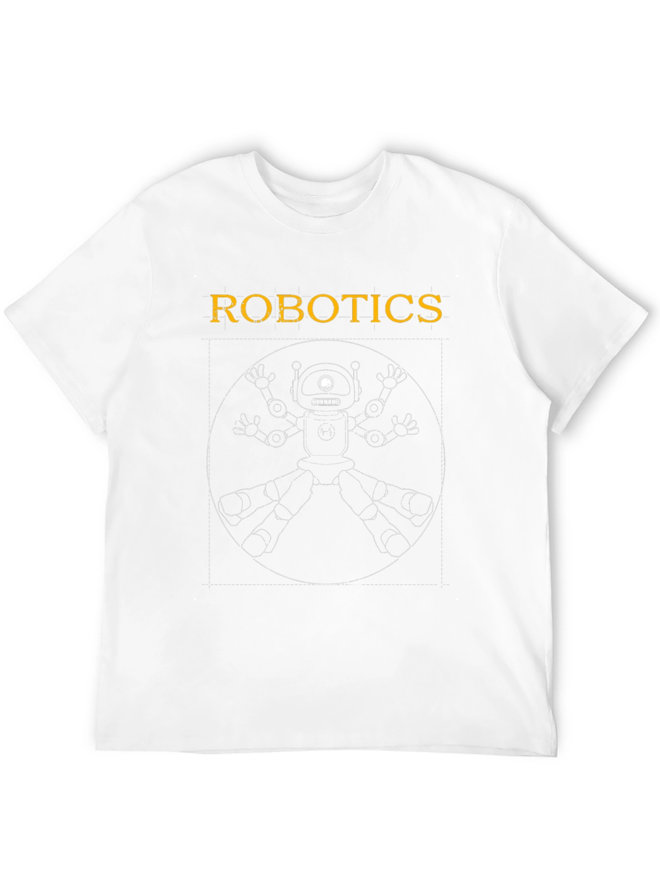 Black Robotics Graphic Tee - Black Cotton Robot Design view 12