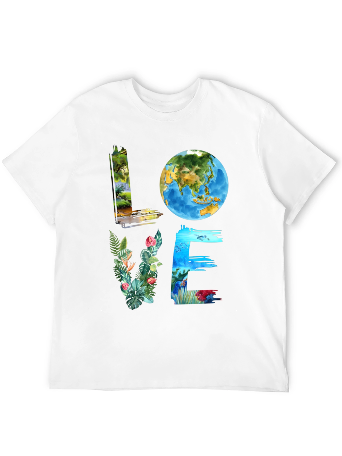 Black Love Earth Graphic Tee - Nature Inspired view 12