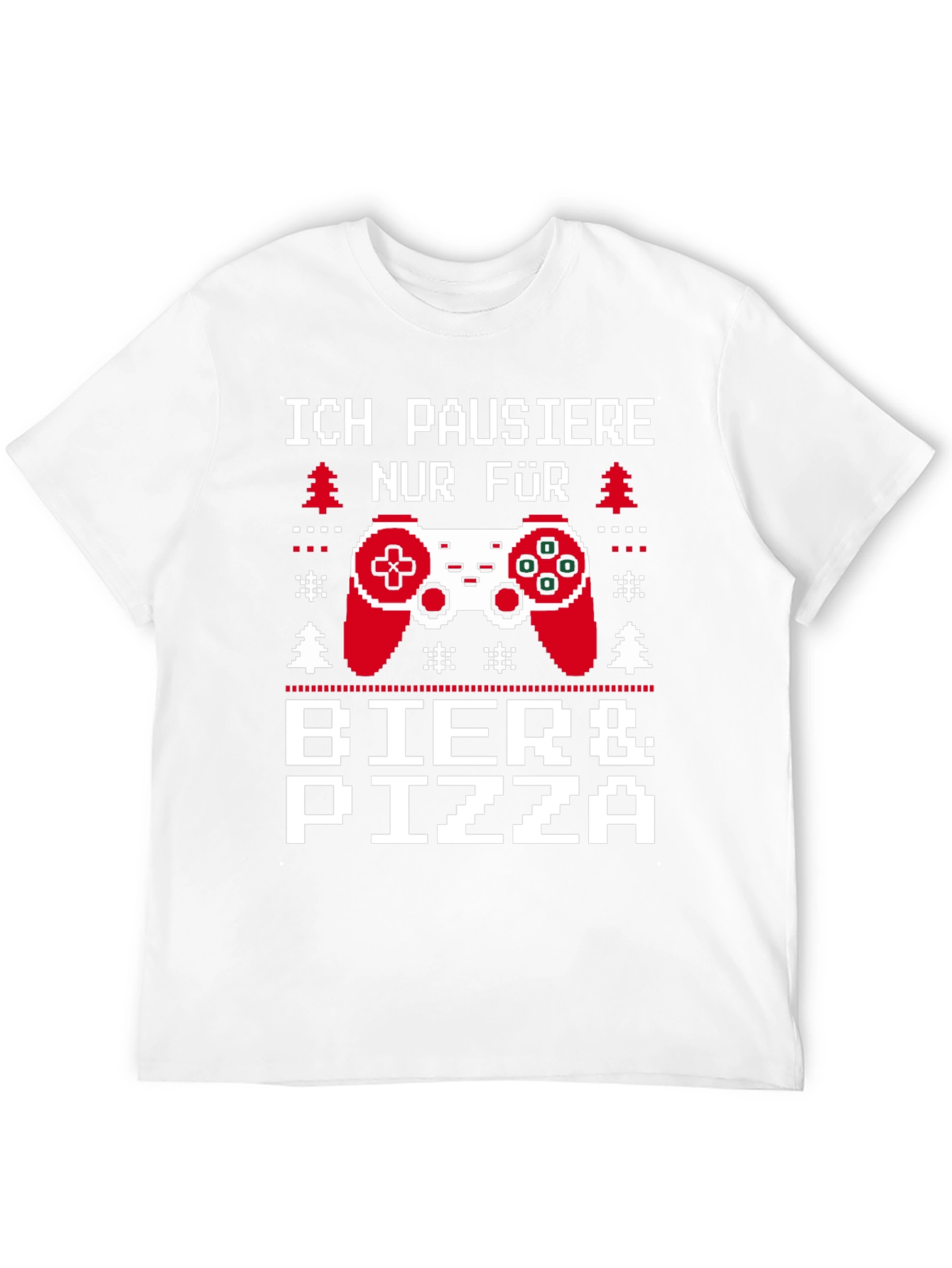 Black Gamer Beer & Pizza T-Shirt - Ich Pausiere Nur Fur view 12