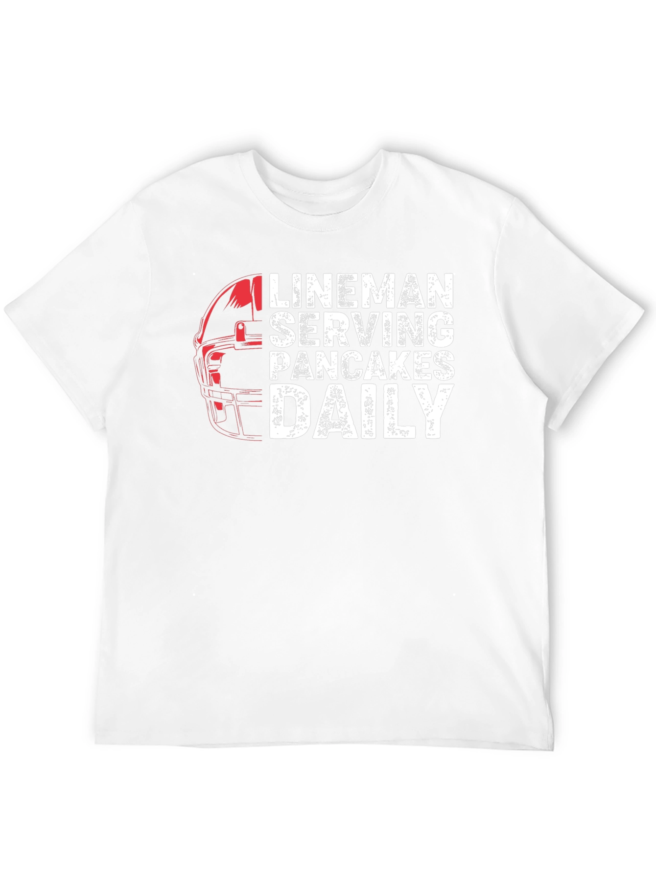 Black Lineman Serving Pancakes Daily Black T-Shirt view 12