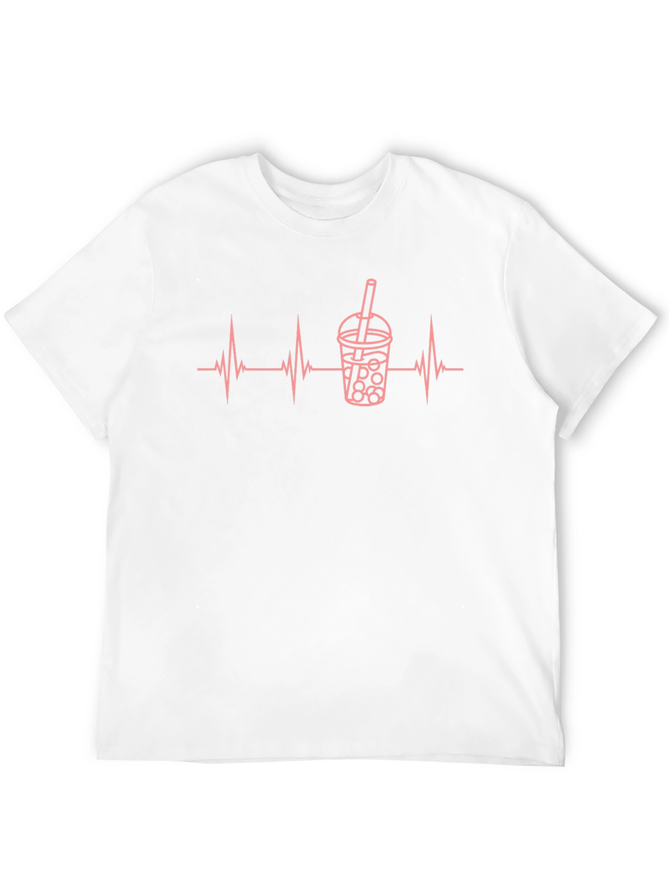 Black Boba Heartbeat T-Shirt - Novelty Graphic Tee view 12