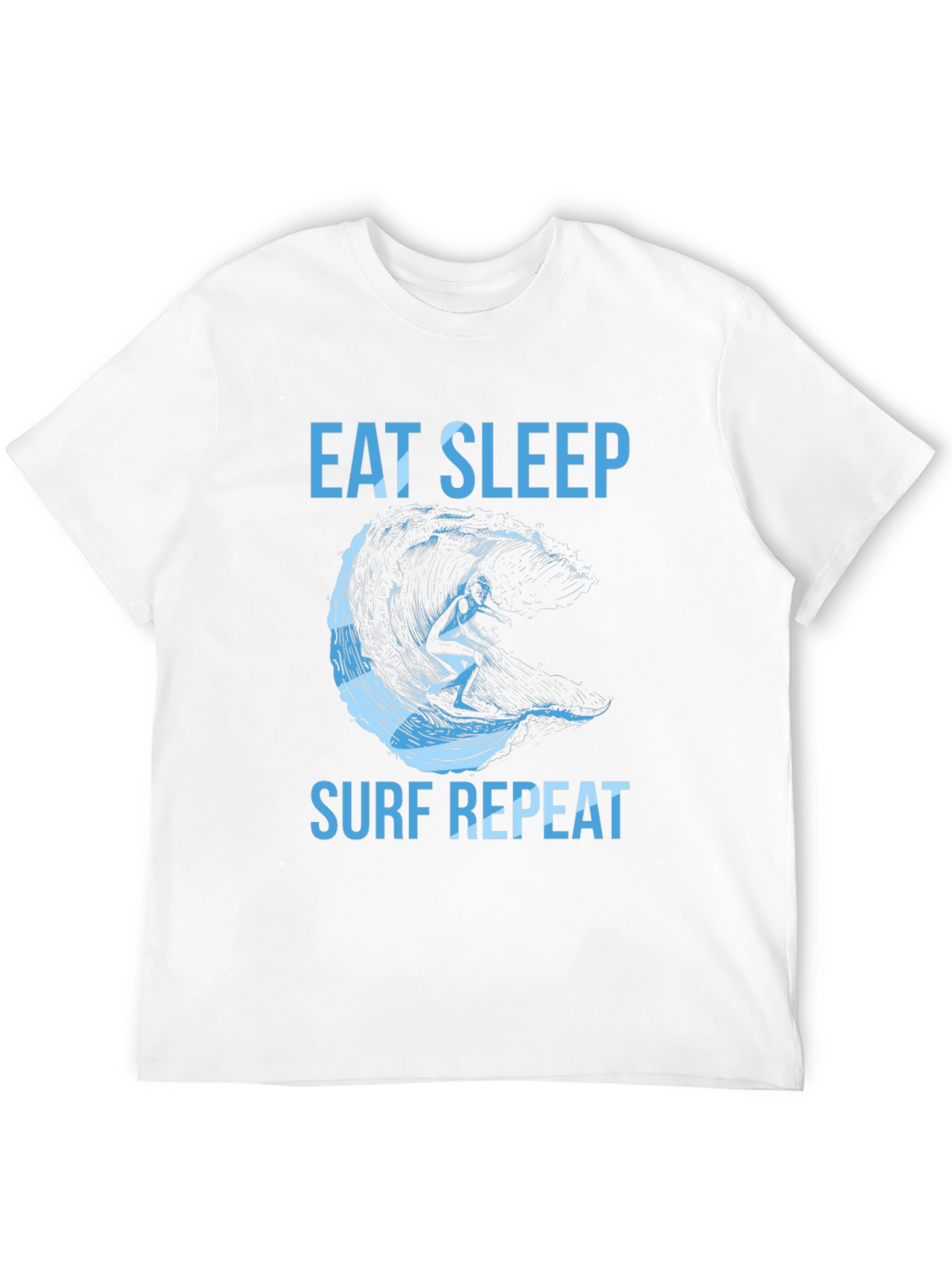 Black Eat Sleep Surf Repeat Graphic Tee view 12