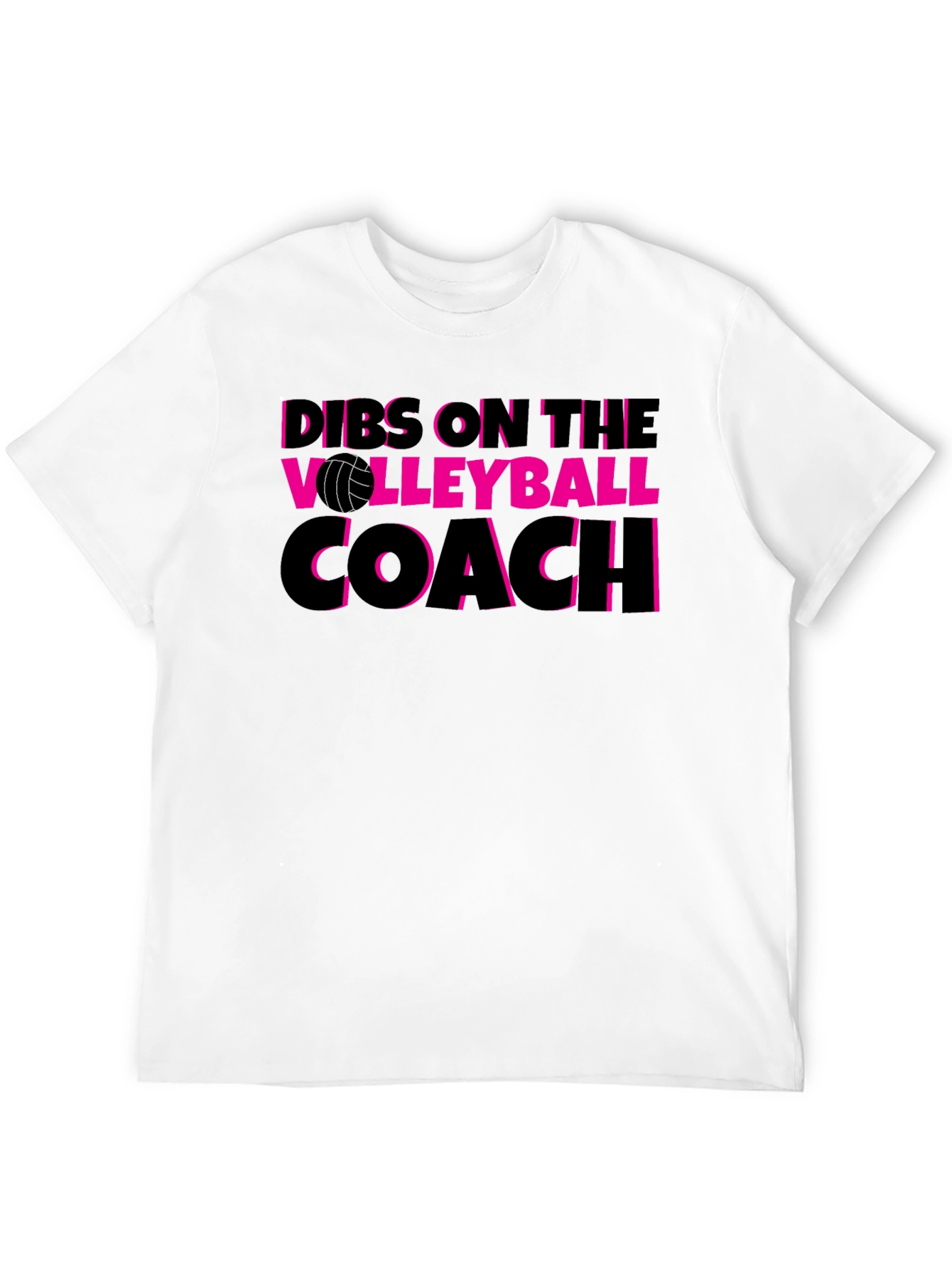 Black Dibs on the Volleyball Coach T-Shirt view 12