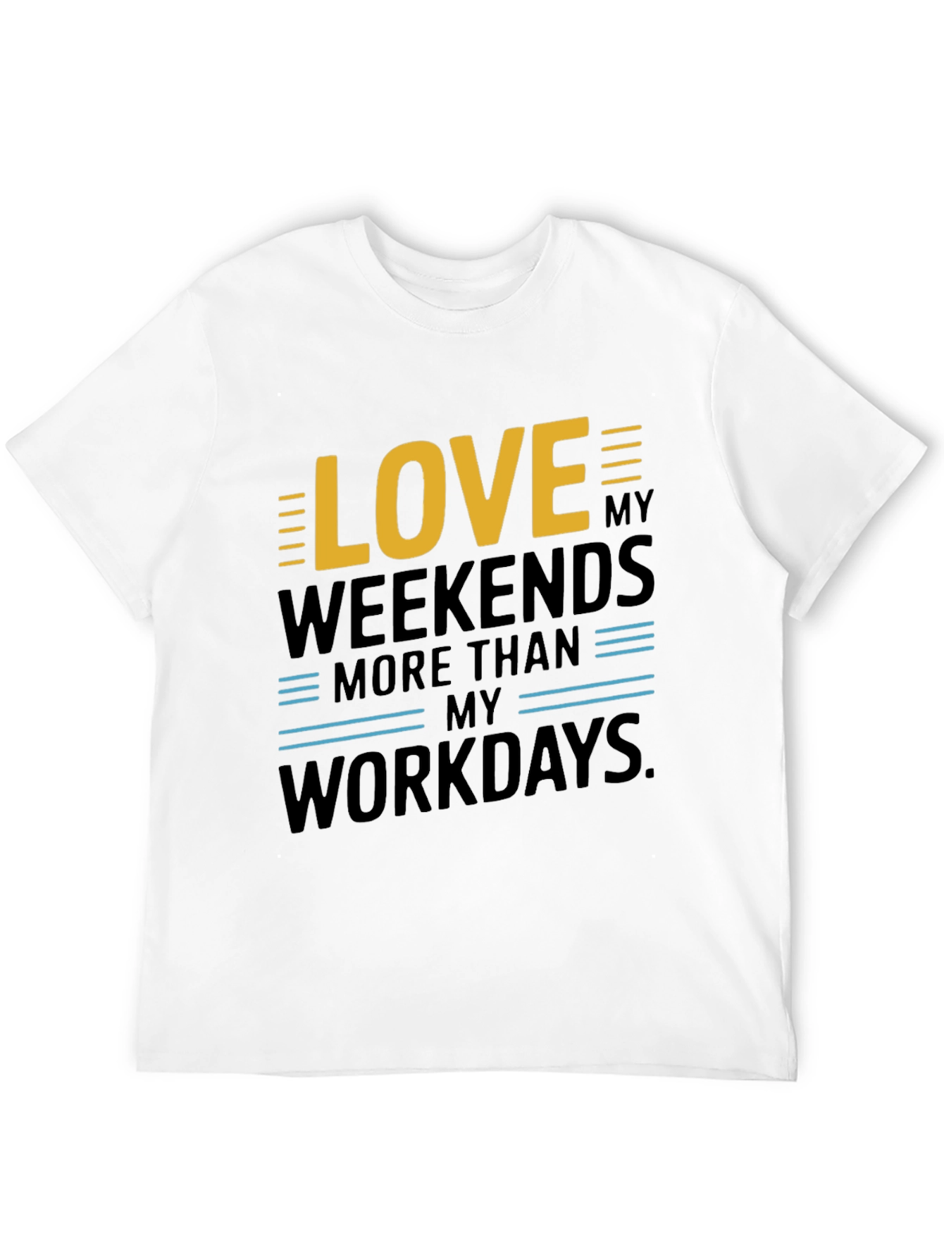 Black Love My Weekends Graphic Tee - Black Cotton view 12