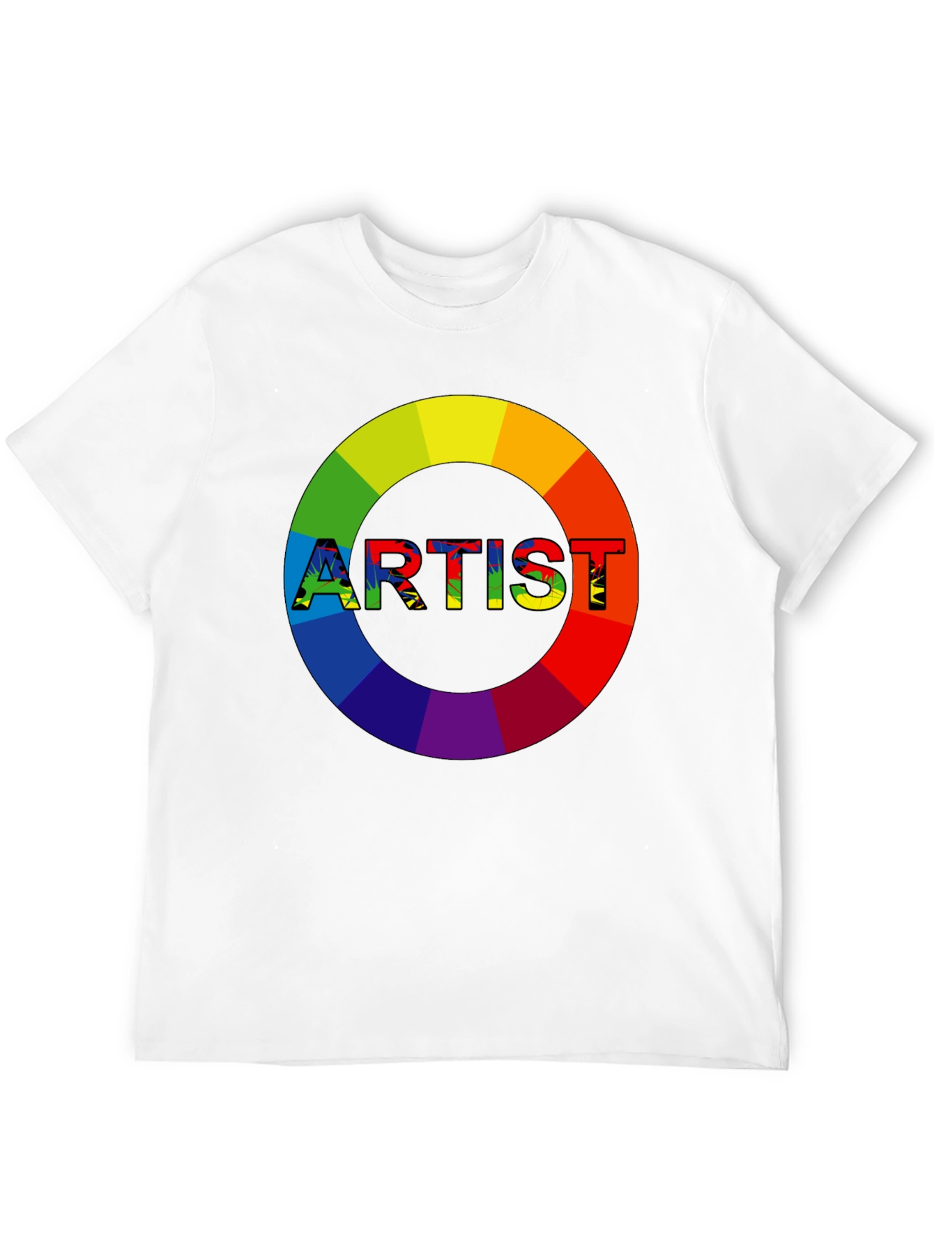 Black Rainbow Artist Graphic Tee - Creative Expression view 12