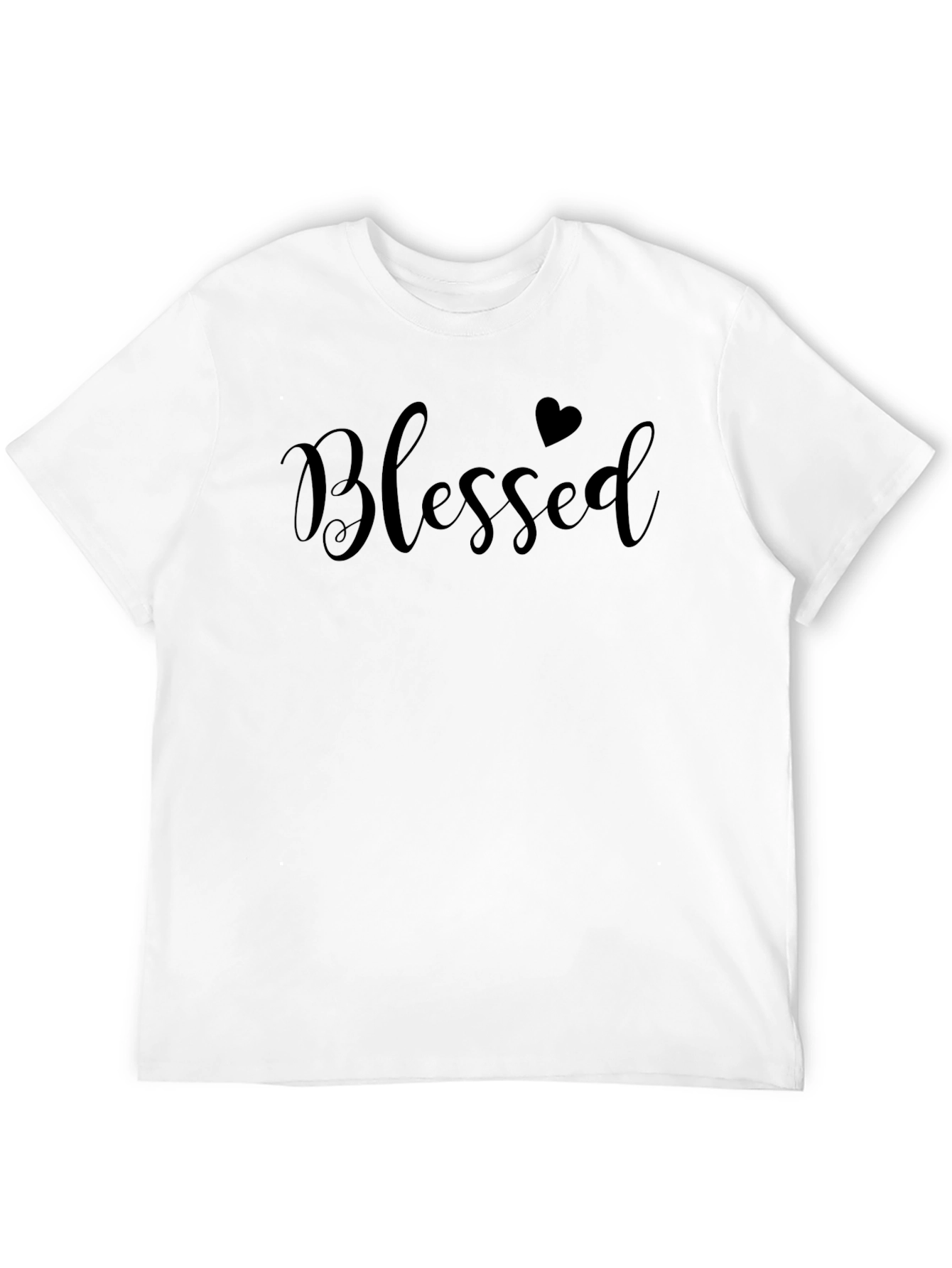 Black Blessed Heart Graphic Tee - Soft Cotton Blend Shirt view 12