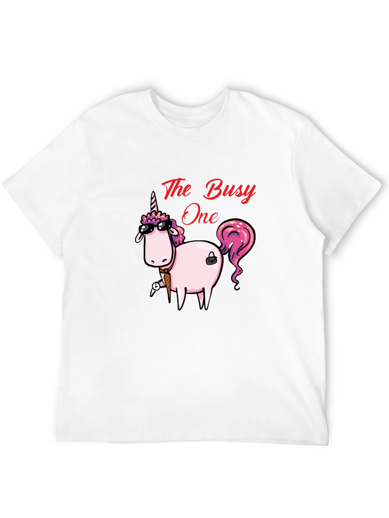 Black The Busy One Unicorn Graphic T-Shirt view 12