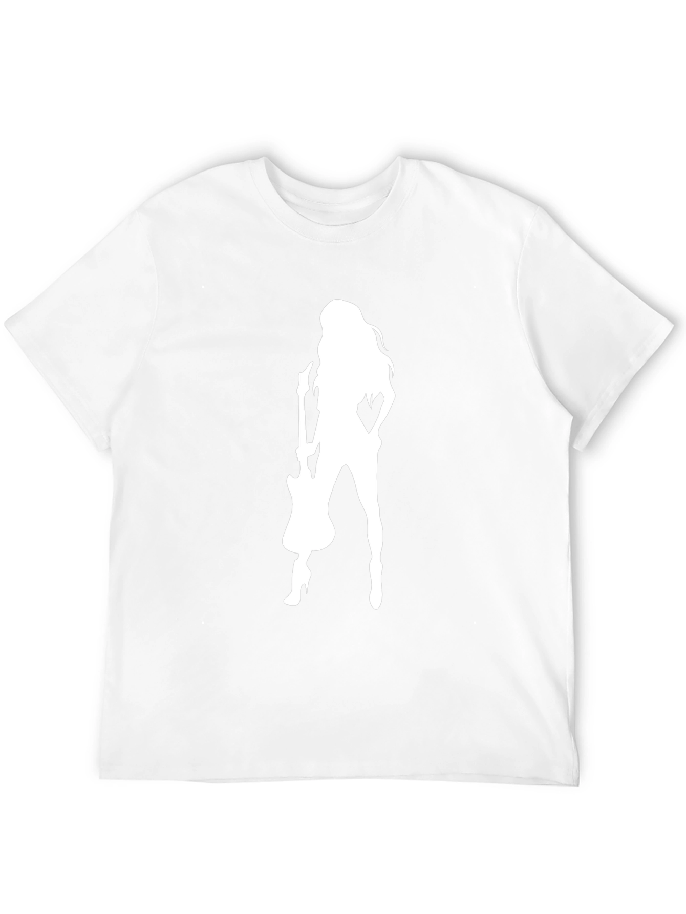Black Guitar Girl Graphic Tee - Rocker T-Shirt view 12