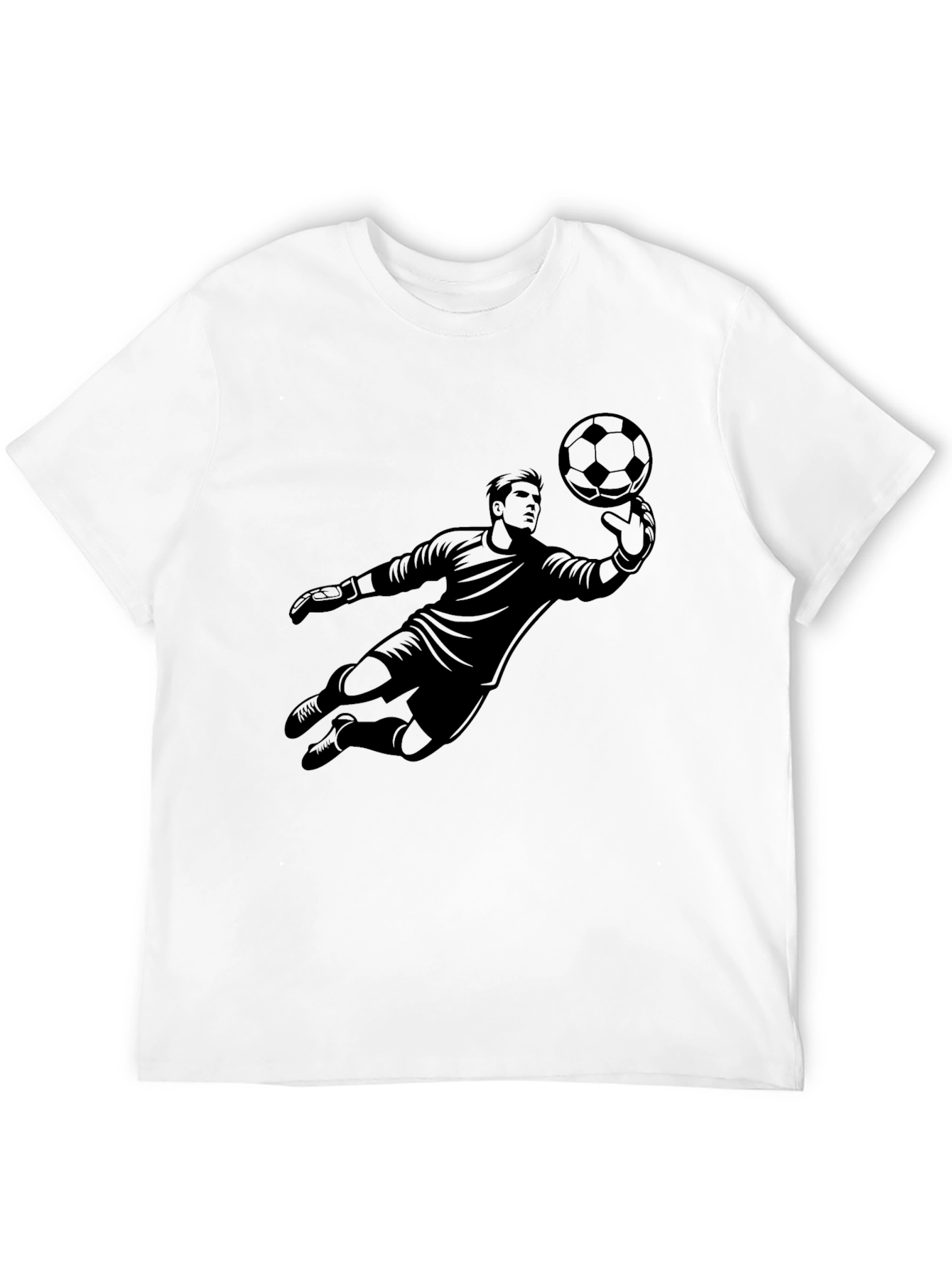 Black Soccer Goalie Graphic Tee - Black T-Shirt view 12