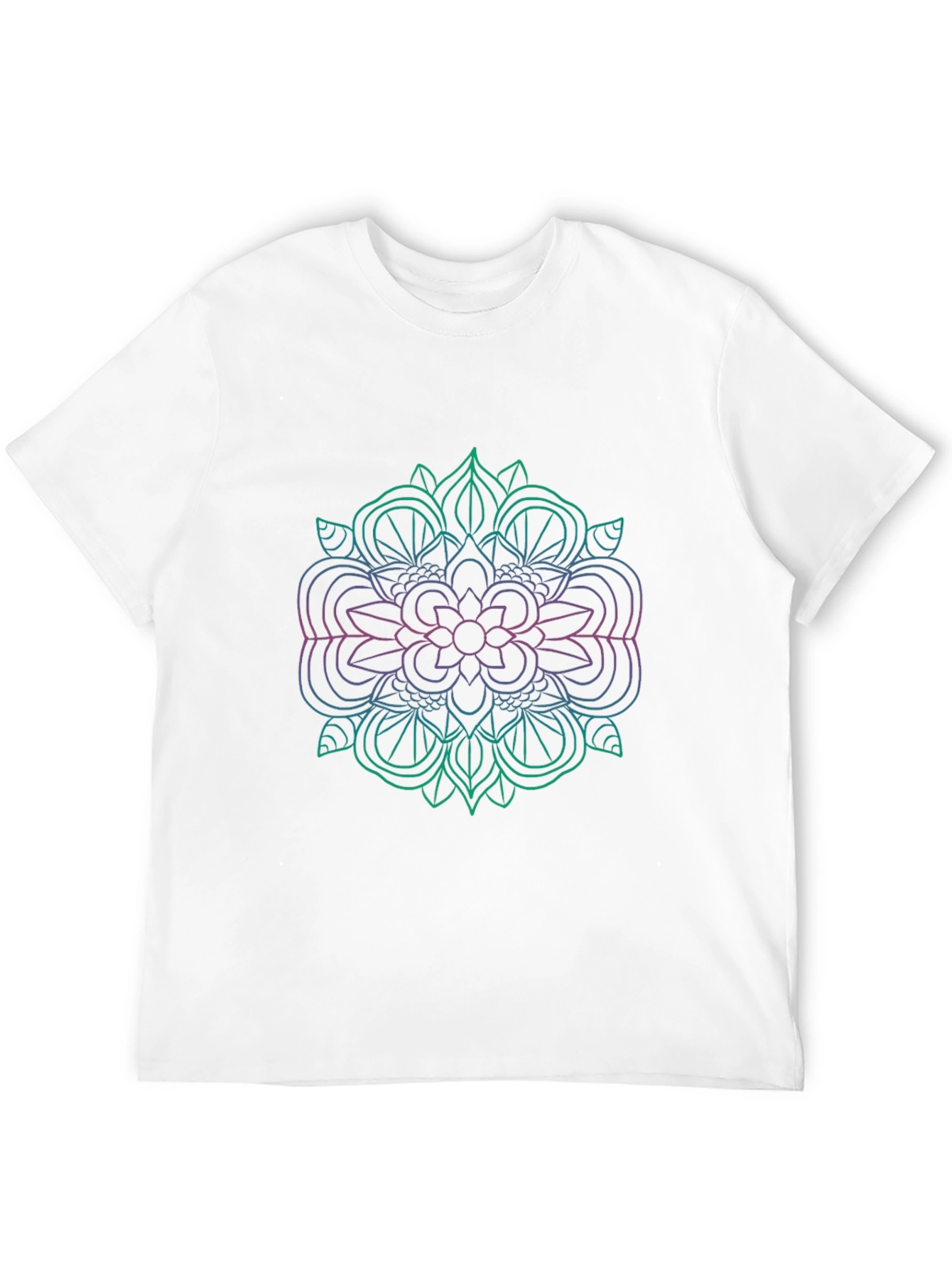 Black Geometric Mandala Graphic Tee - Black view 12