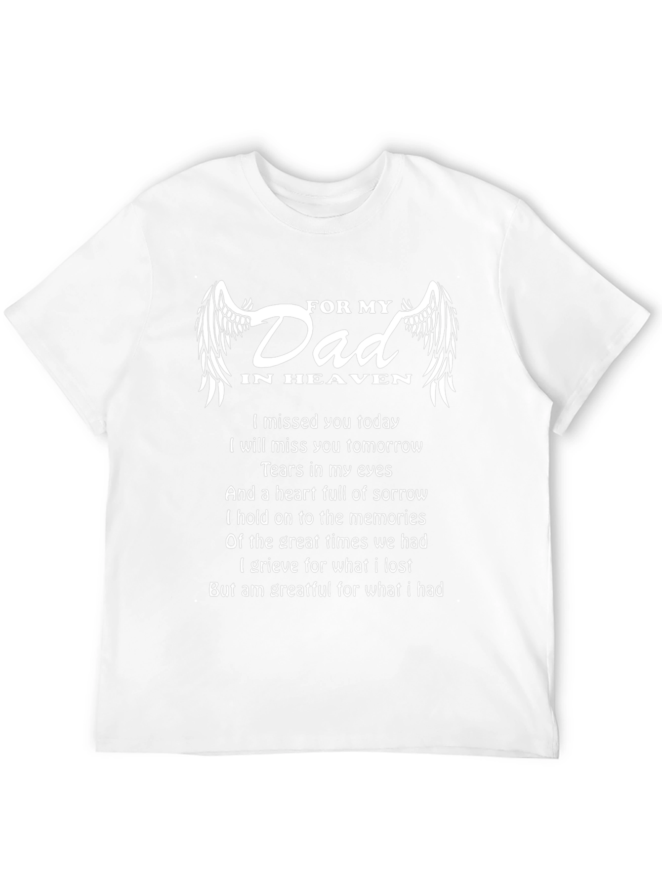 Black Memorial T-Shirt: For My Dad In Heaven view 12