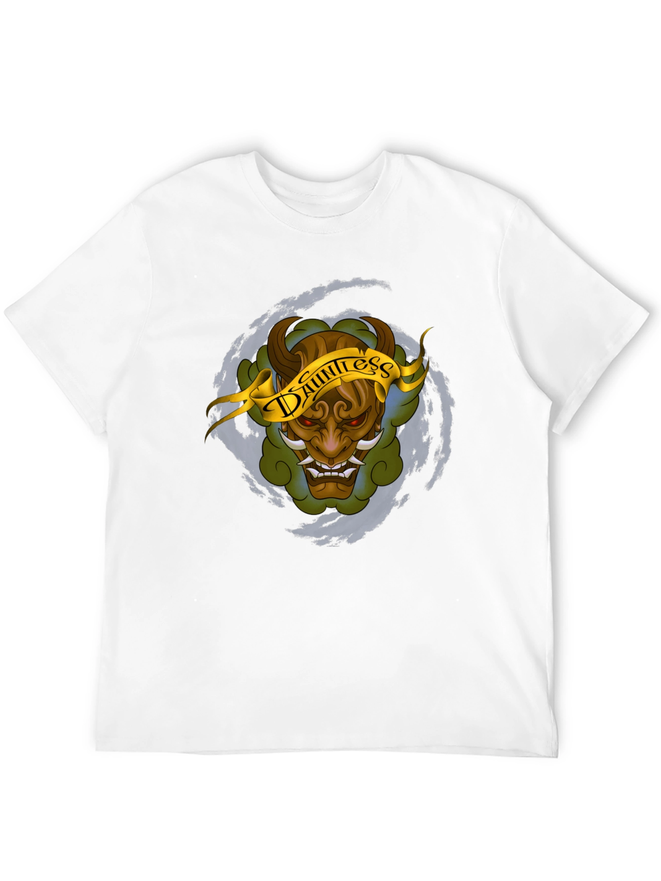 Black Dauntless Oni Mask Graphic T-Shirt view 12