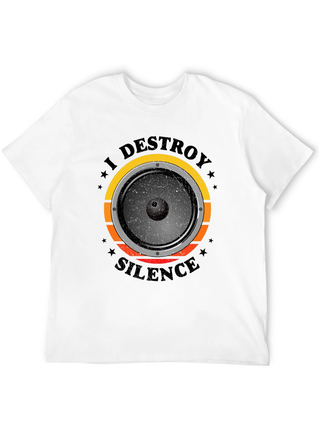Black I Destroy Silence Graphic T-Shirt view 12