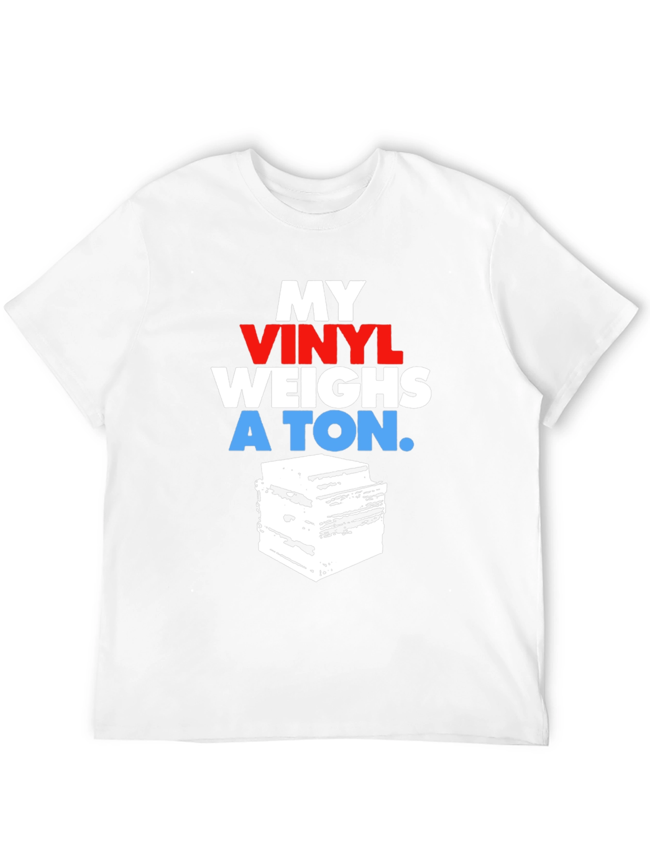 Black Vinyl Record Collector T-Shirt - My Vinyl Weighs a Ton view 12