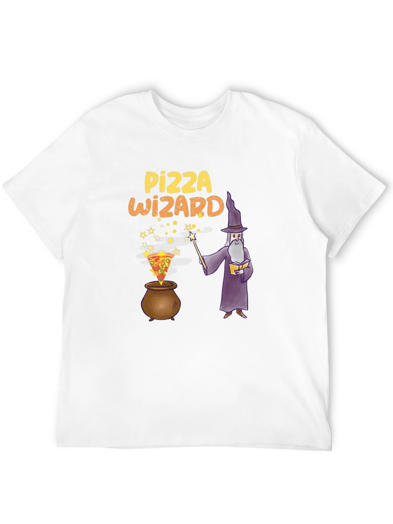 Black Pizza Wizard Graphic T-Shirt view 12