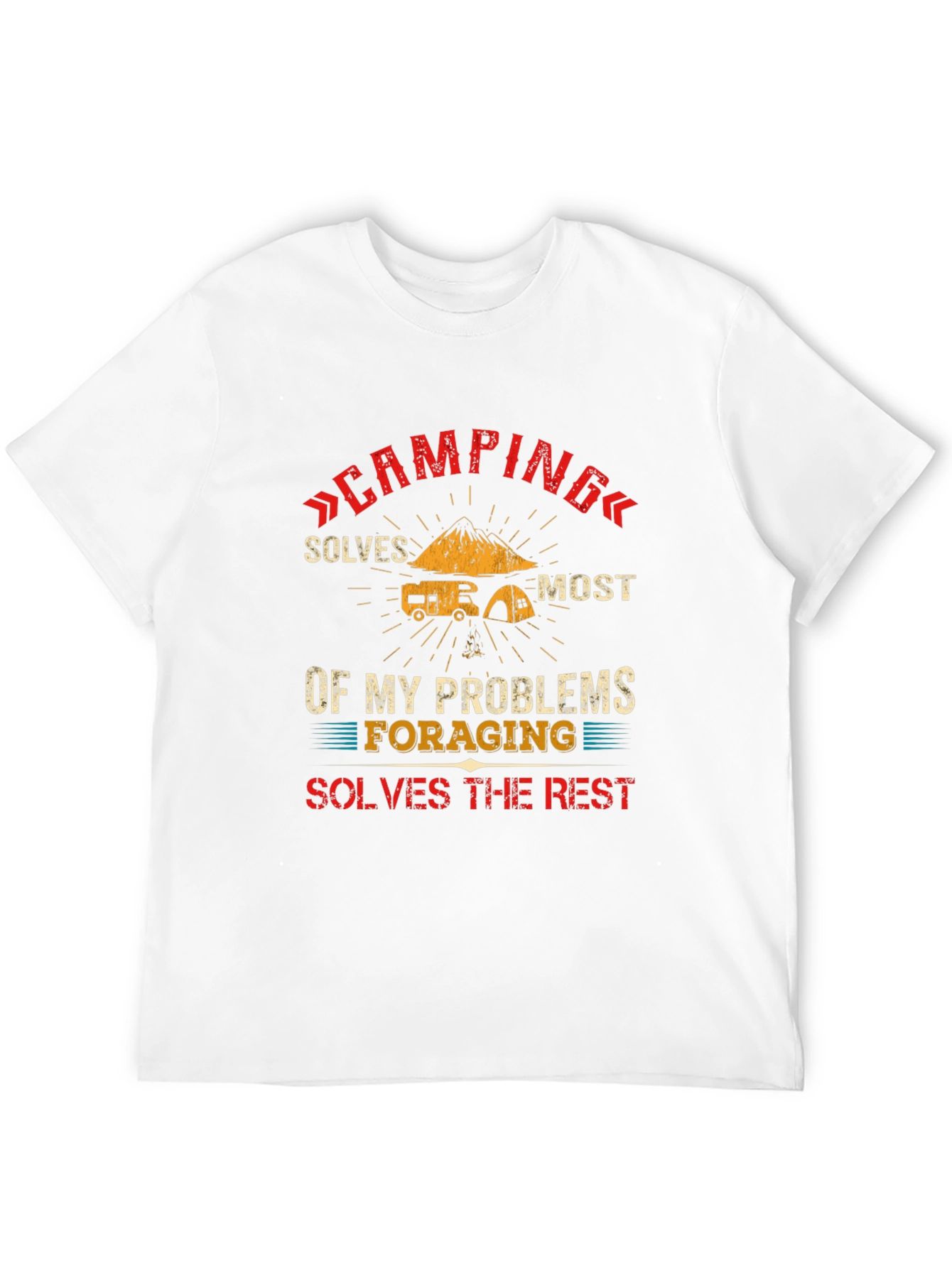 Black Camping Solves Most Problems T-Shirt view 12