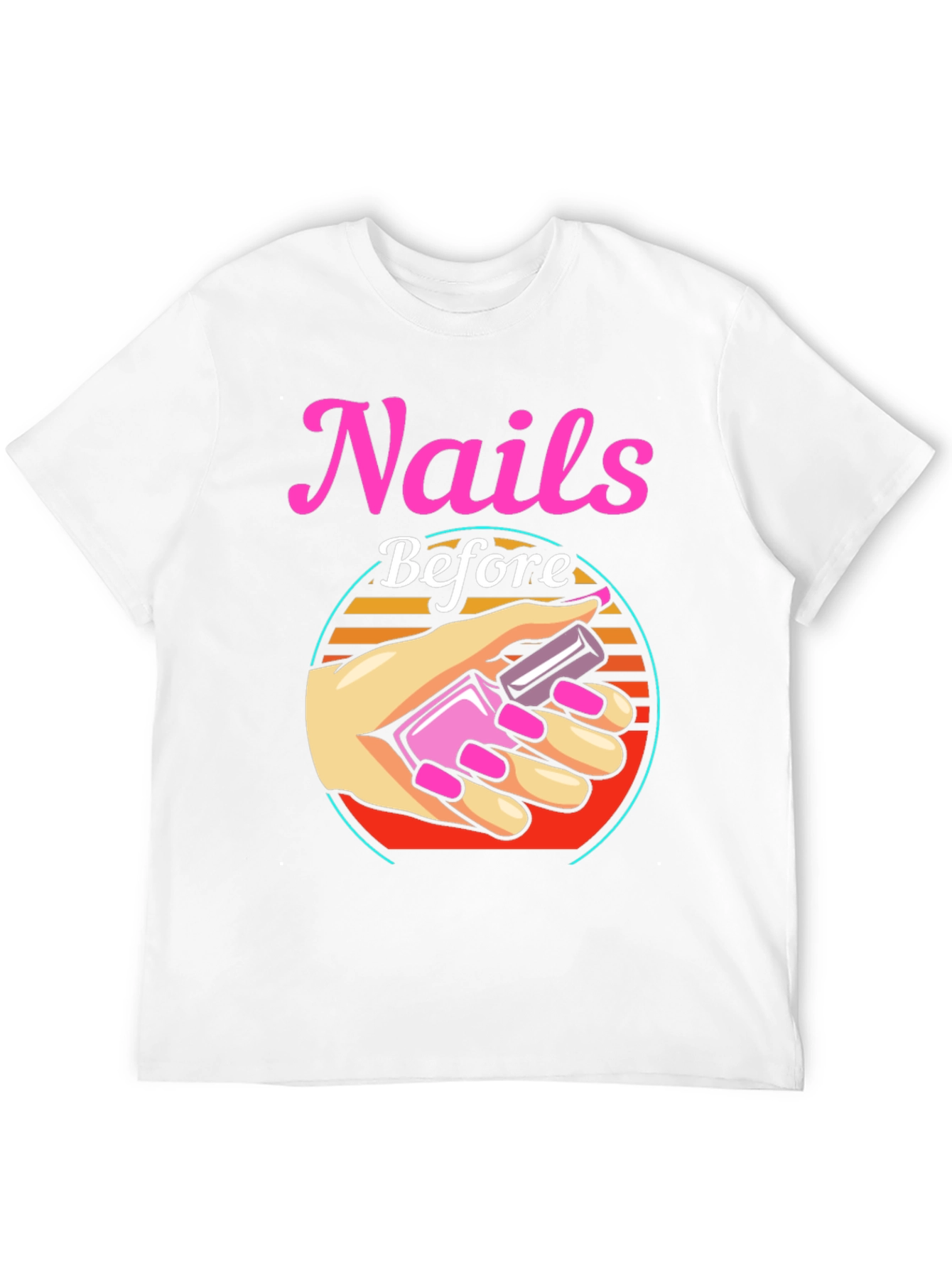 Black Nails Before Anything T-Shirt view 12
