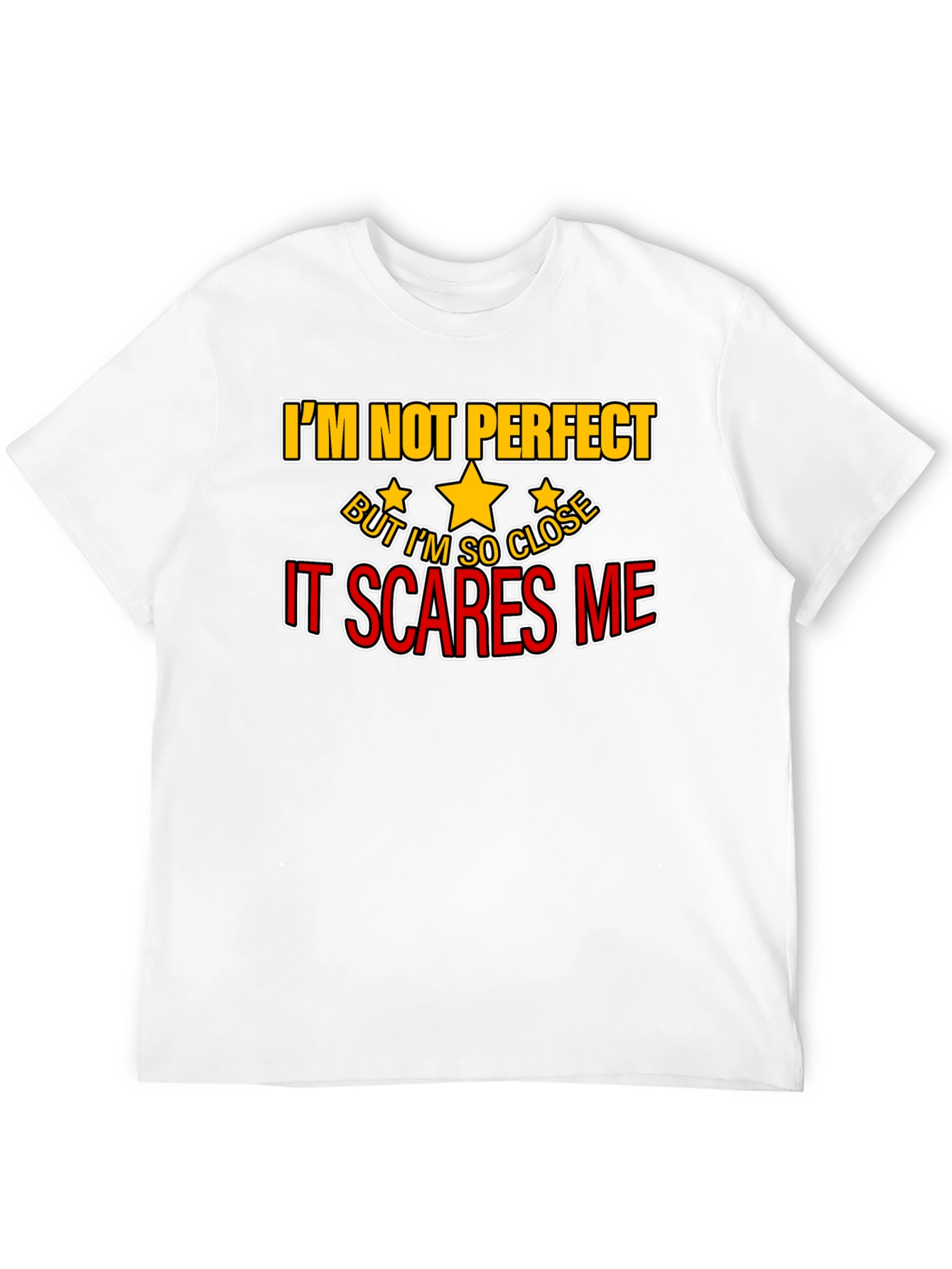 Black I'm Not Perfect Funny Graphic Tee view 12