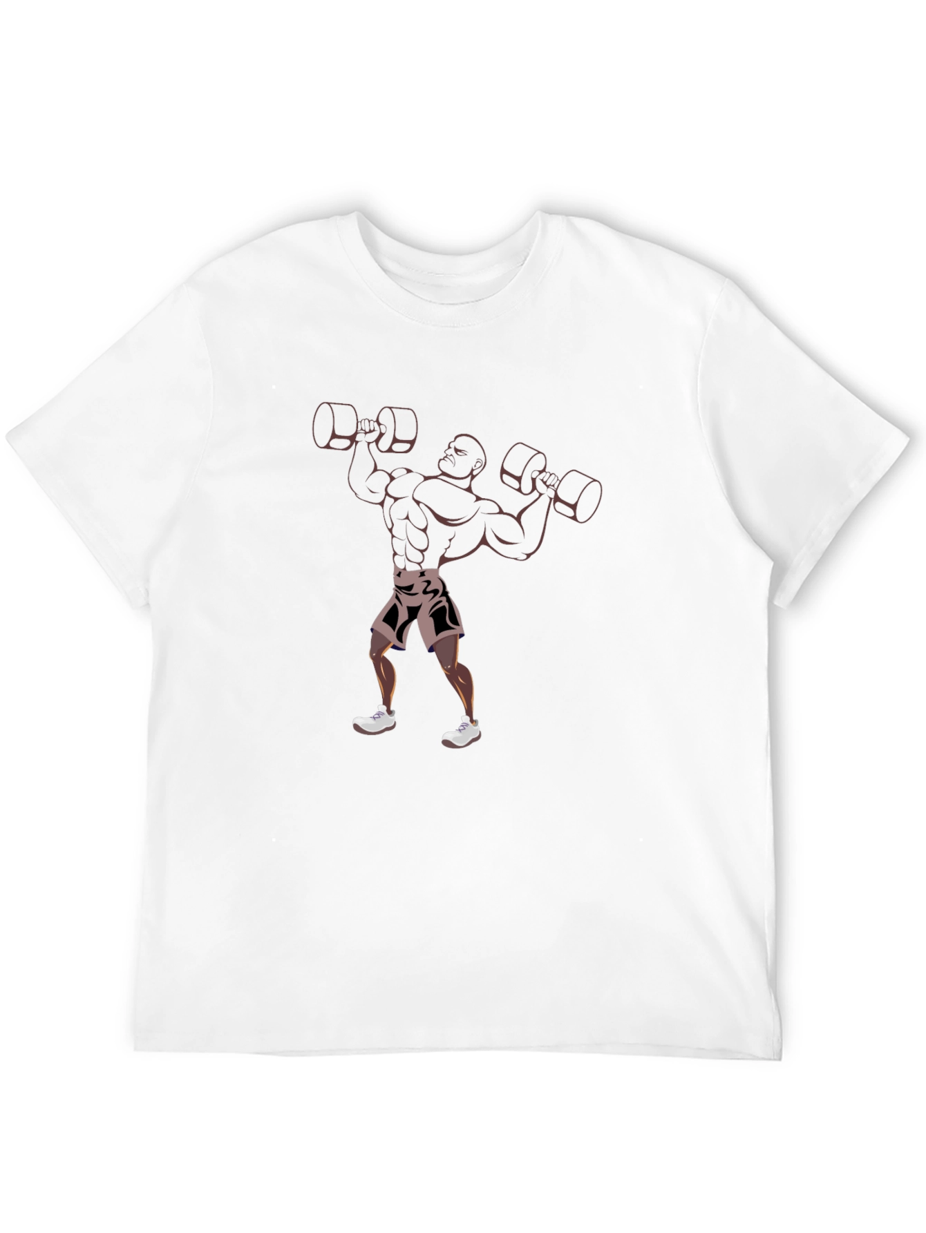 Black Black T-Shirt with Weightlifter Graphic view 12