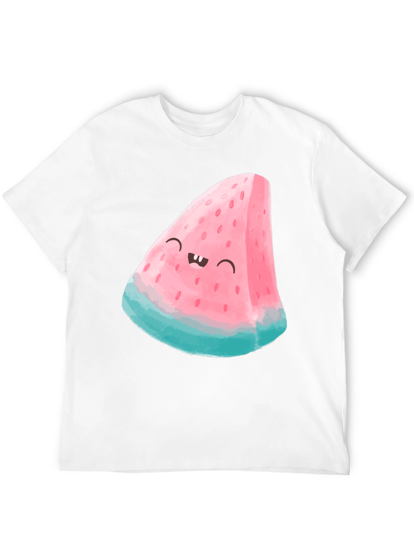 Black Funny Watermelon Slice Graphic Tee - Black view 12