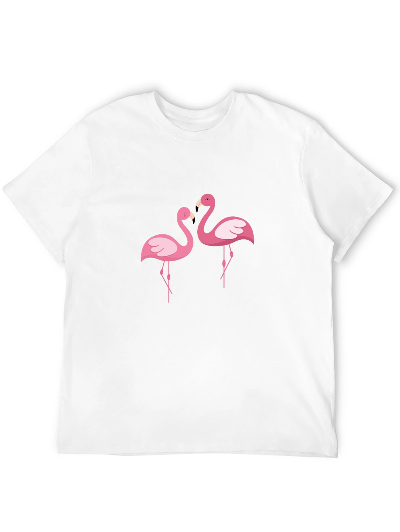 Black Black T-Shirt with Pink Flamingo Design view 12