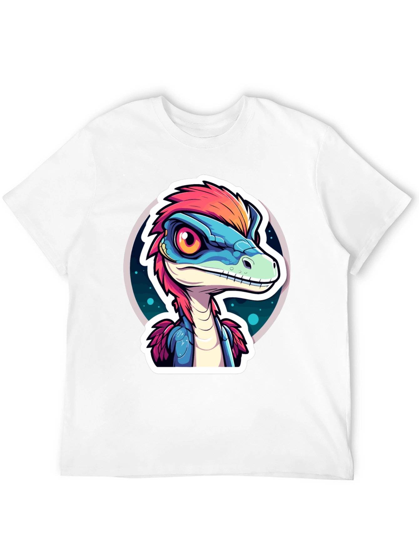 Black Dino T-Shirt: Cartoon Raptor Design view 12