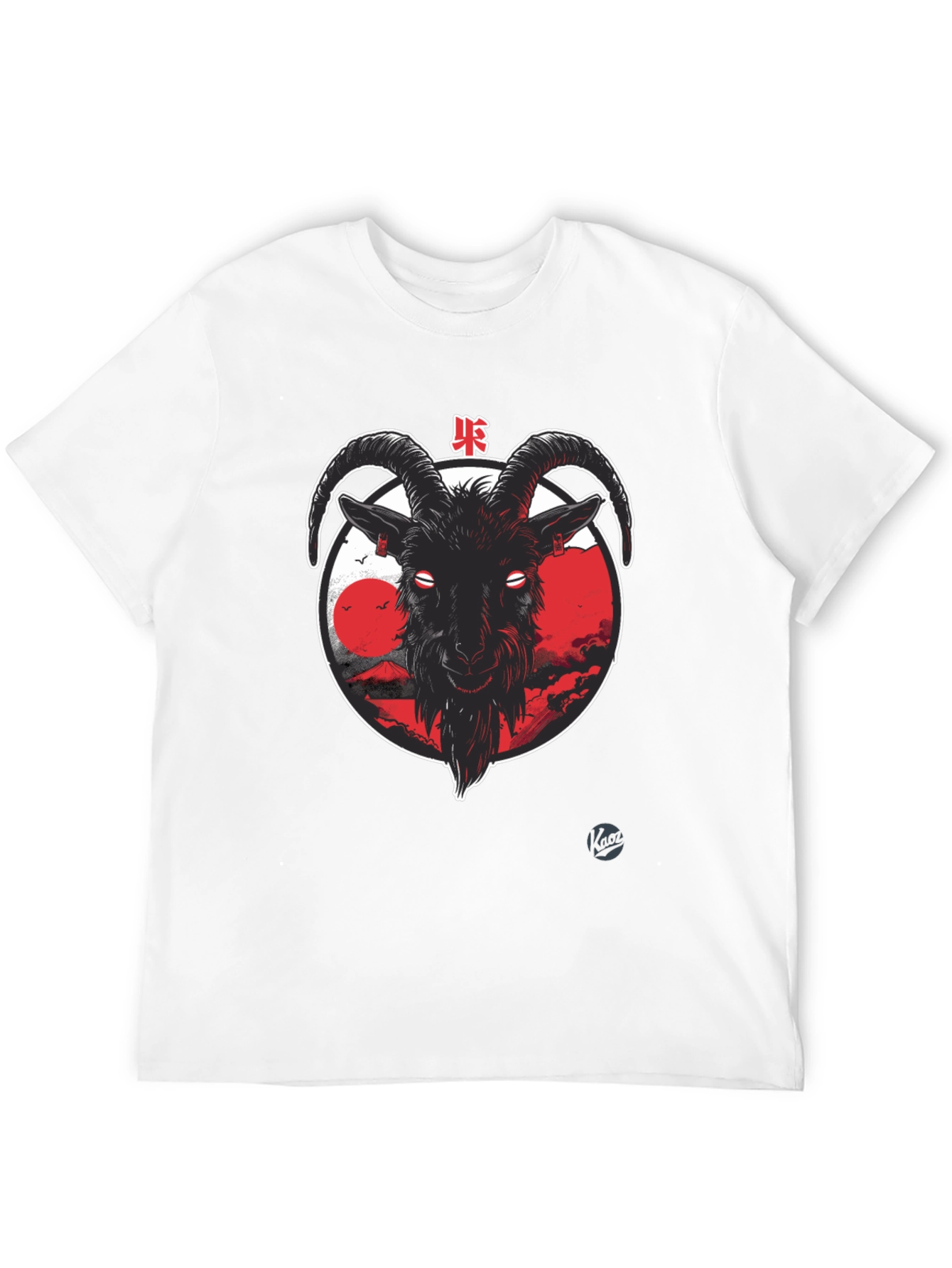 Goat Graphic Tee - Japanese Style Black T-Shirt - 12
