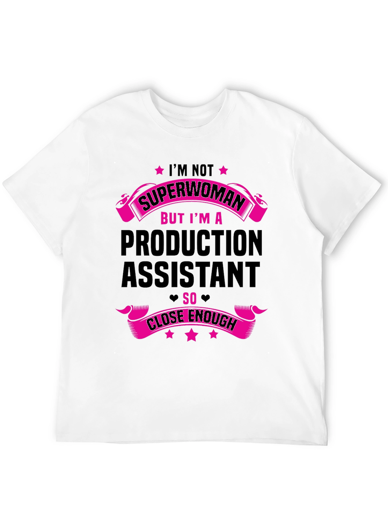 Black Production Assistant Funny T-Shirt view 12