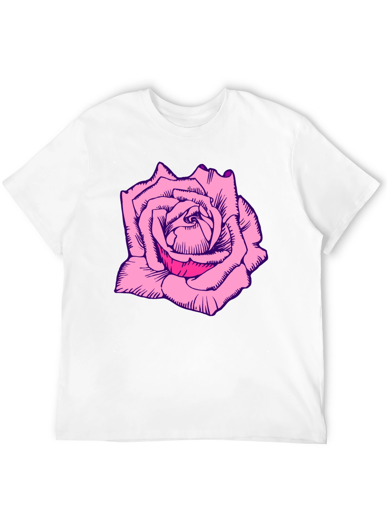 Black Rose Graphic Tee - Bold Black T-Shirt view 12