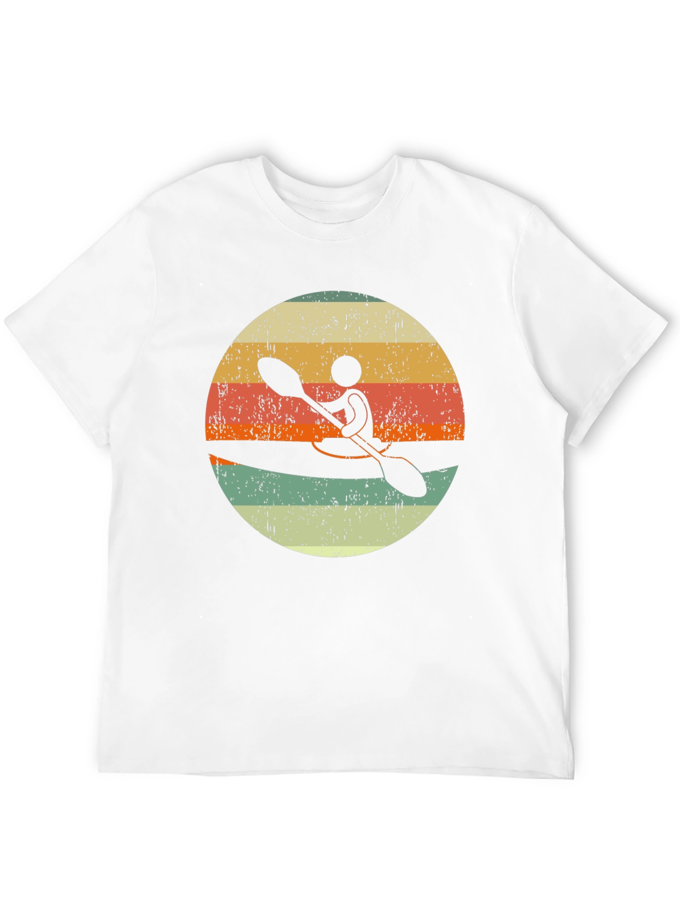 Black Vintage Kayak Sunset T-Shirt view 12