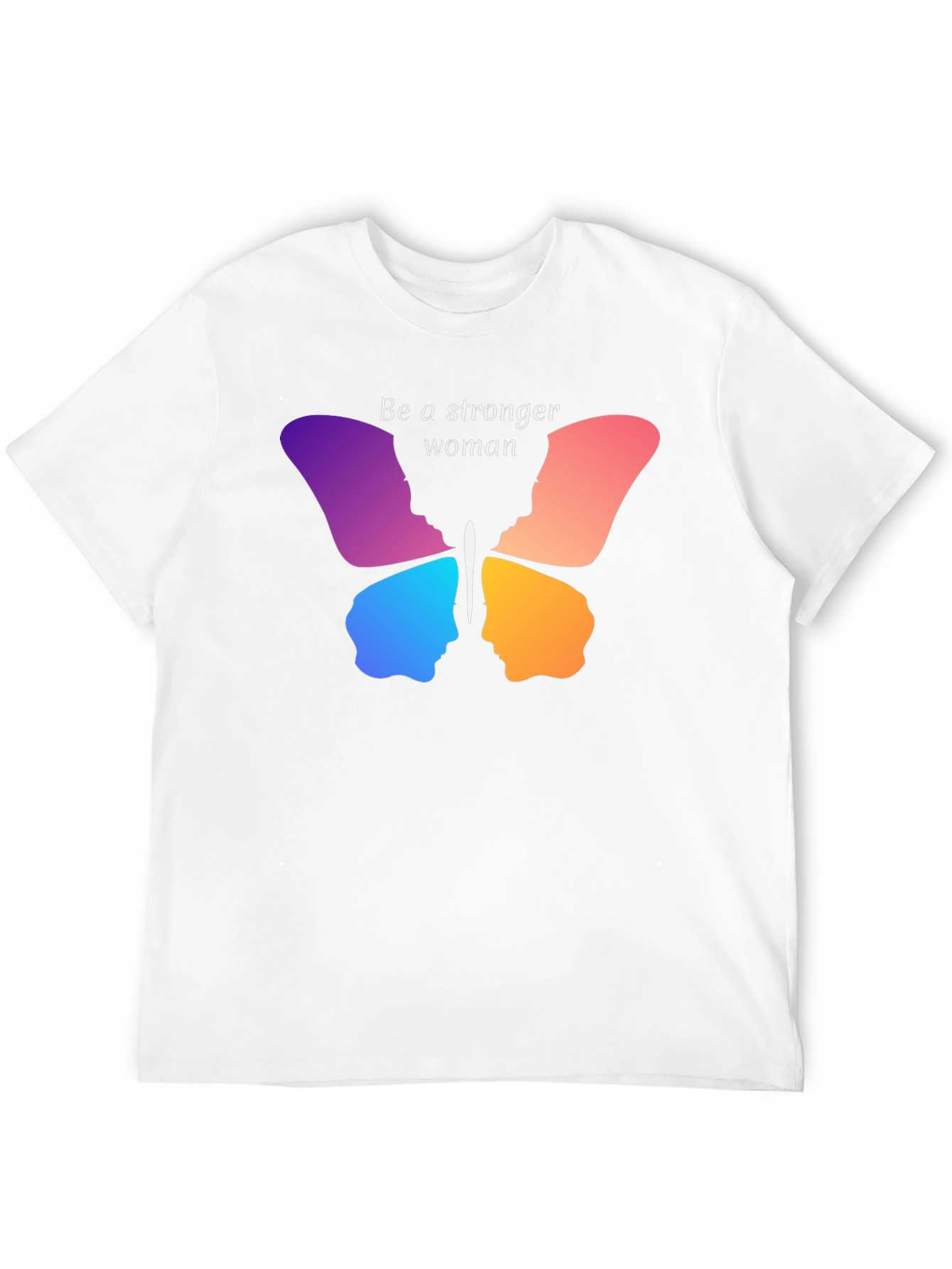 Black Stronger Woman Butterfly Graphic Tee view 12