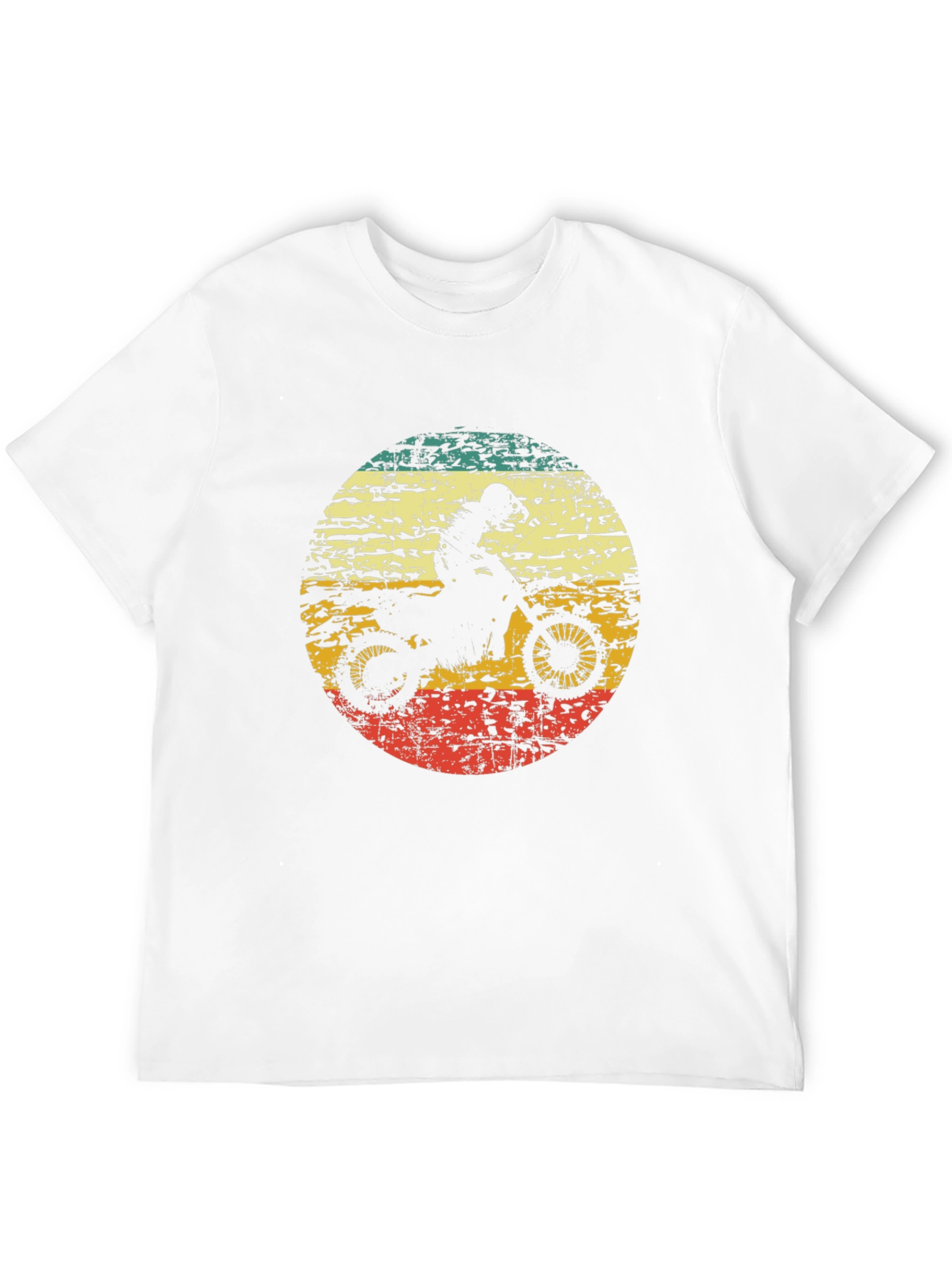 Black Vintage Motocross Rider T-Shirt - Black view 12