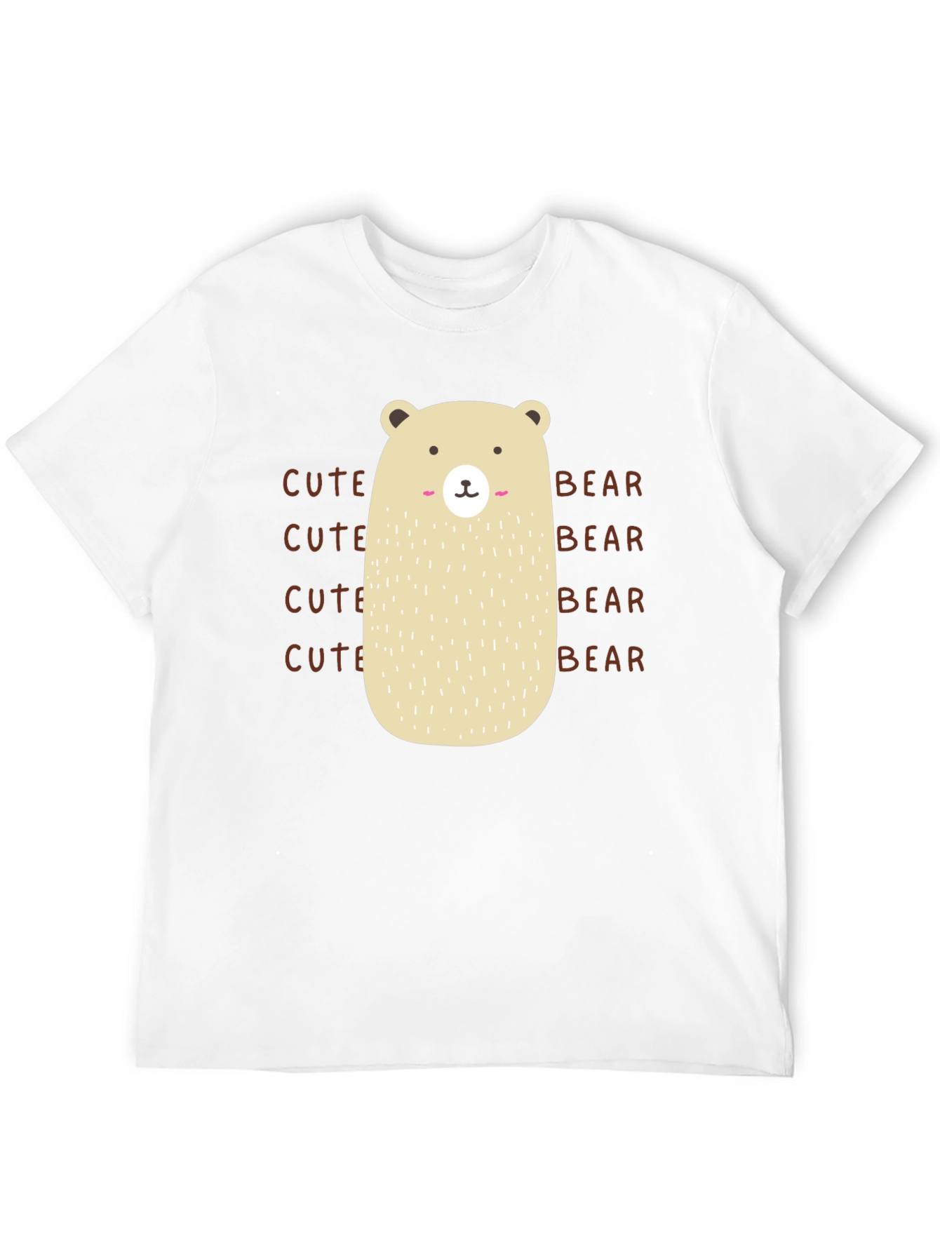 Black Cute Bear Graphic T-Shirt - Black Cotton Tee view 12