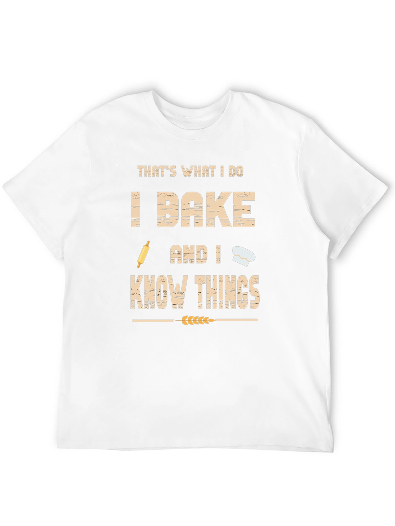 Black I Bake and I Know Things Funny Baker T-Shirt view 12