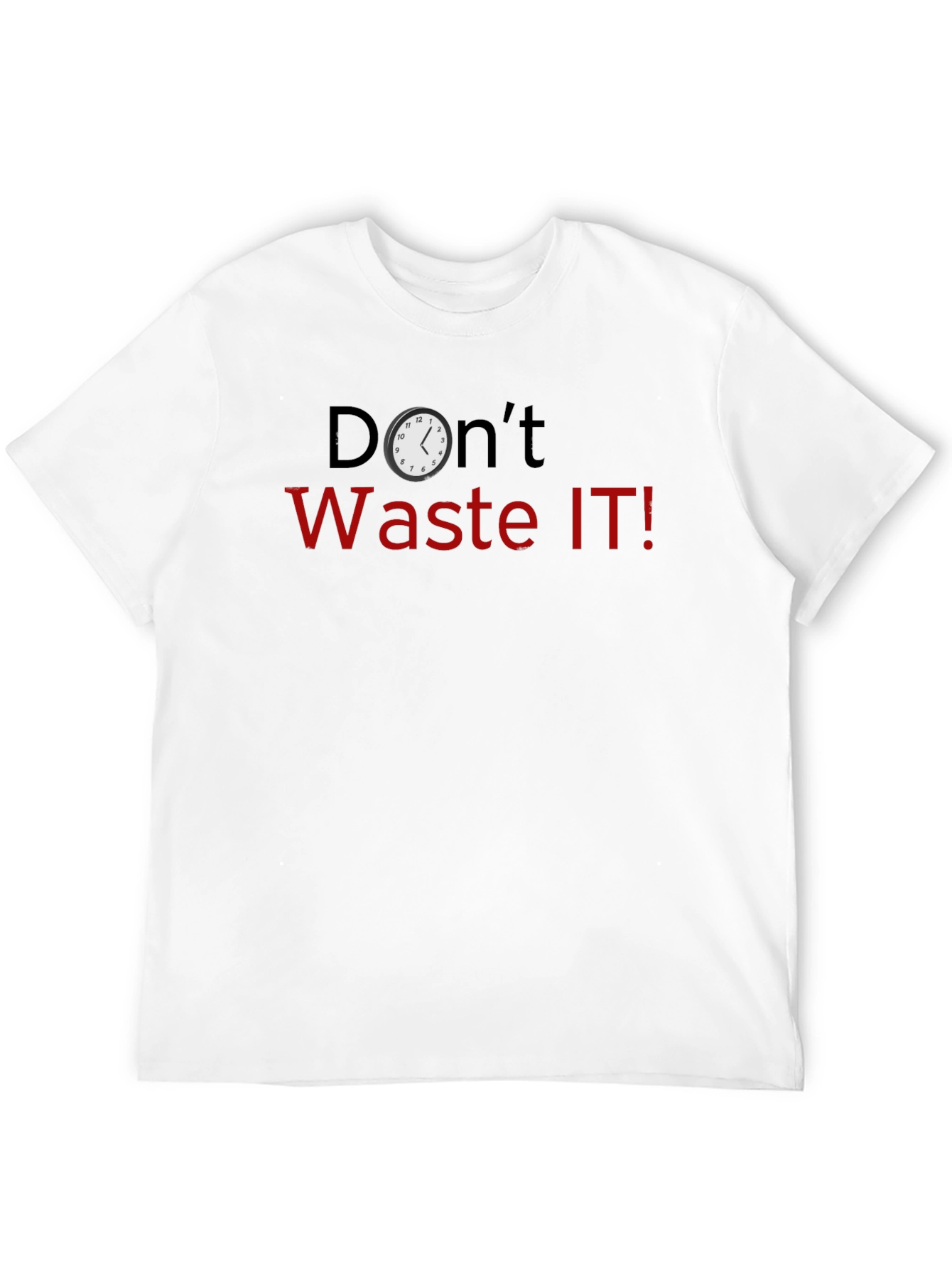 Black Don't Waste IT! Novelty Graphic T-Shirt view 12