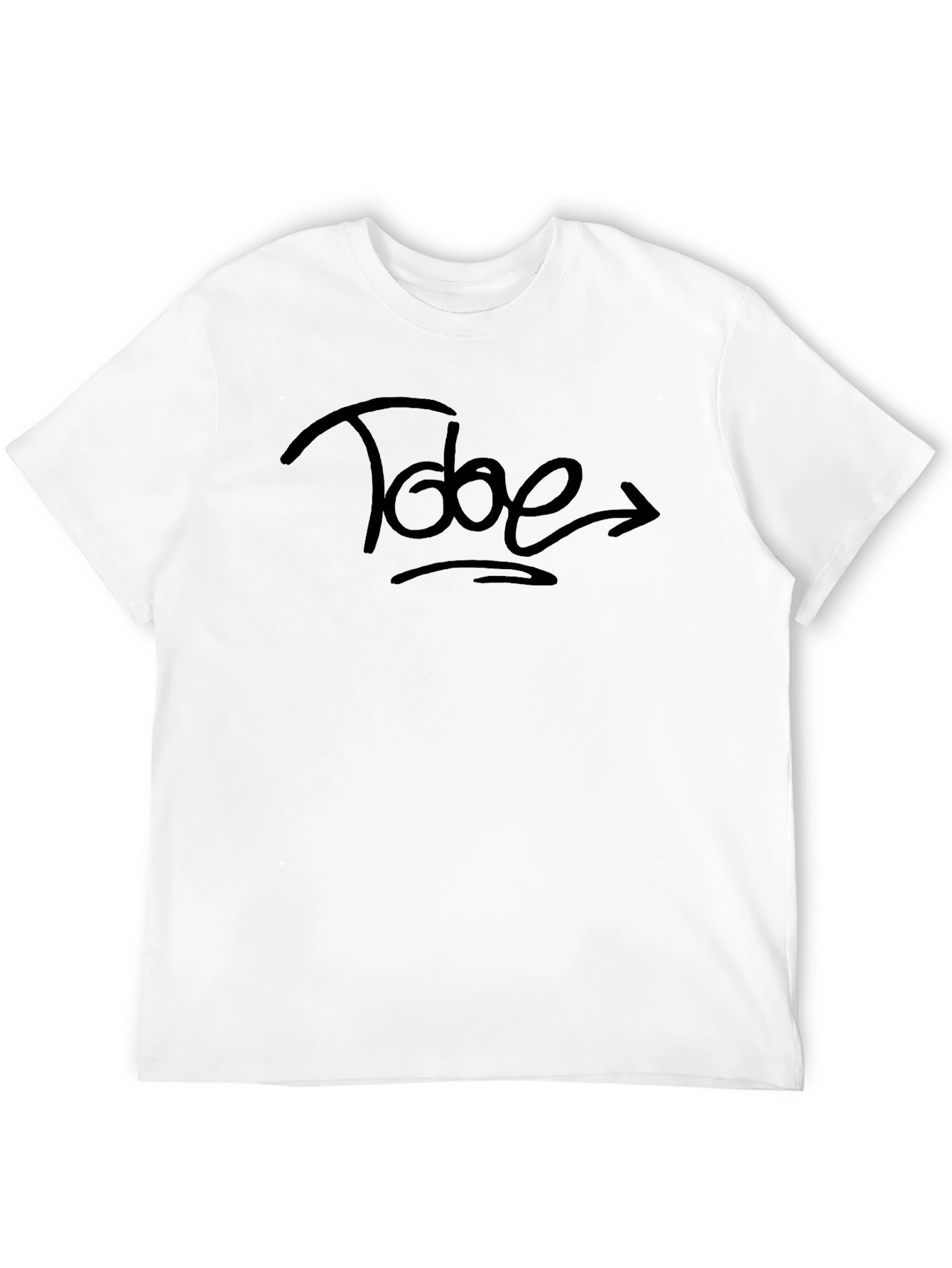 Black Tode Graphic Tee - Black Cotton Casual Wear view 12