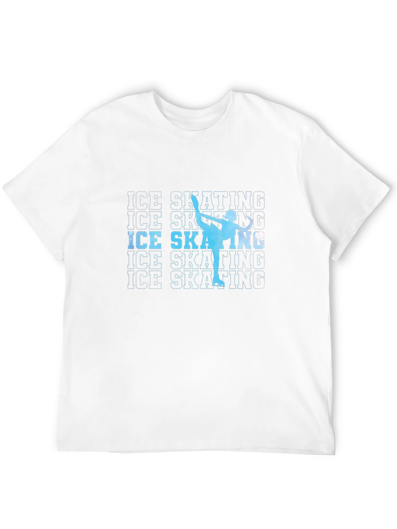 Ice Skating Silhouette Graphic T-Shirt - 12