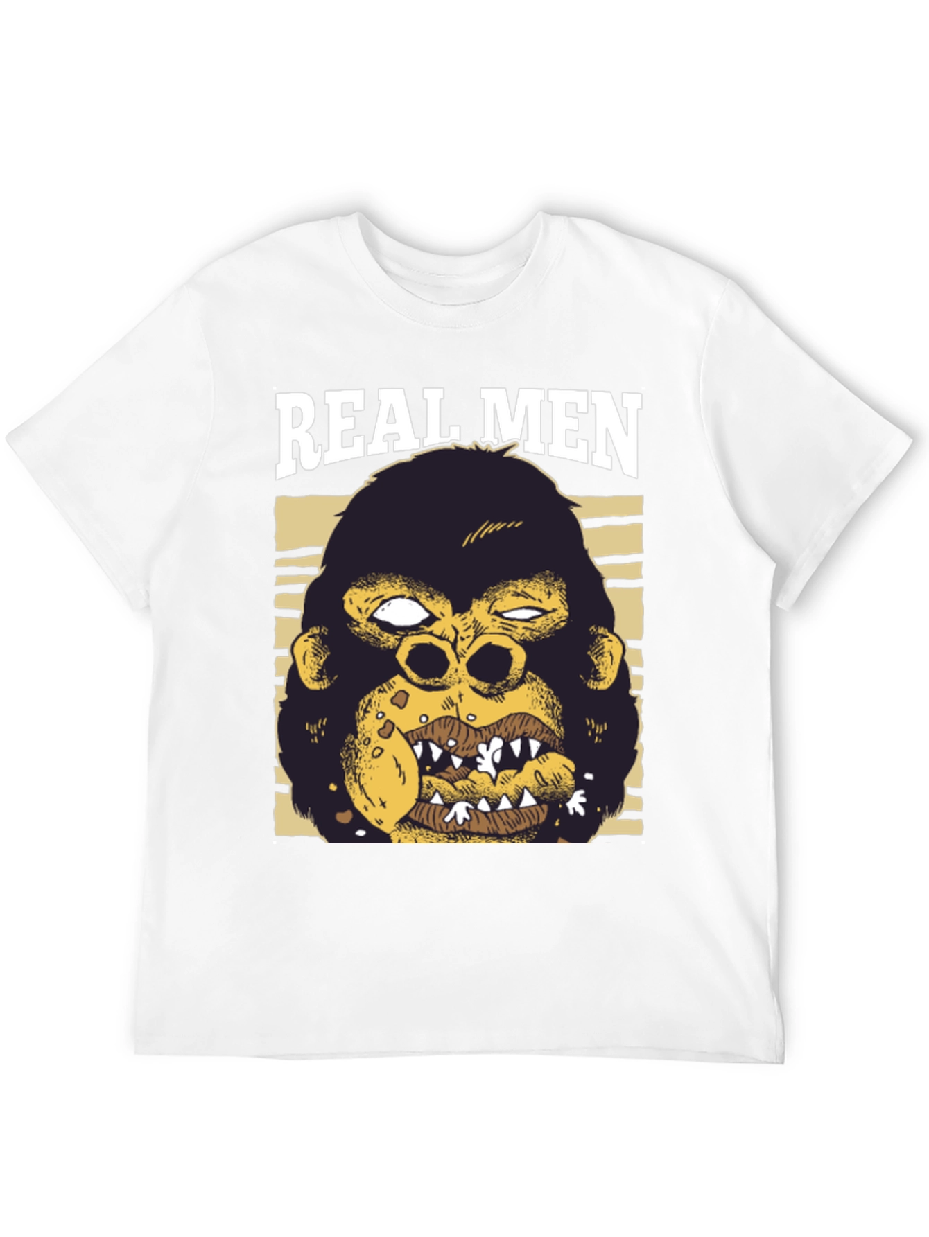 Black Real Men Gorilla Graphic T-Shirt view 12