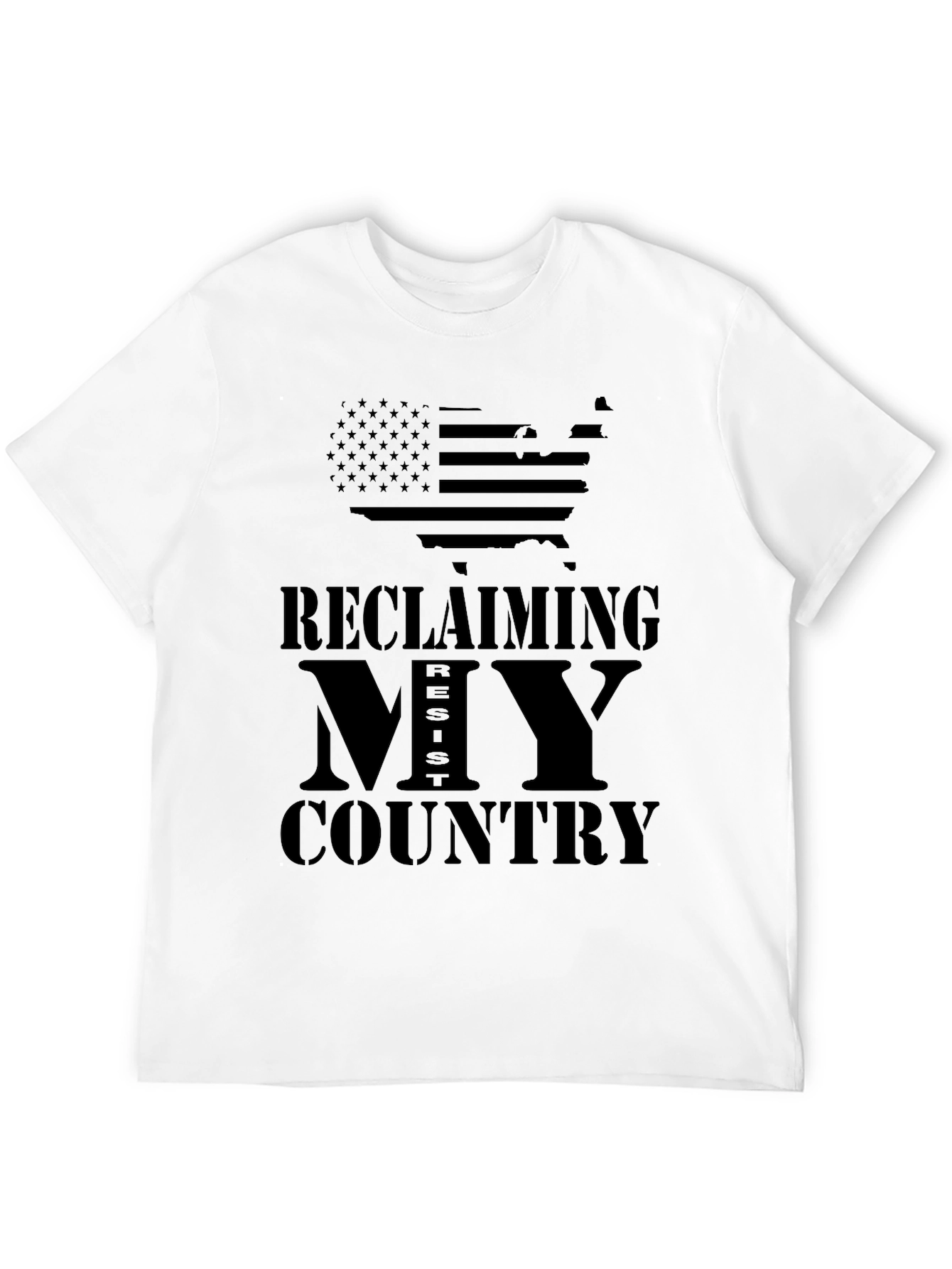 Black Reclaiming My Country Graphic T-Shirt view 12