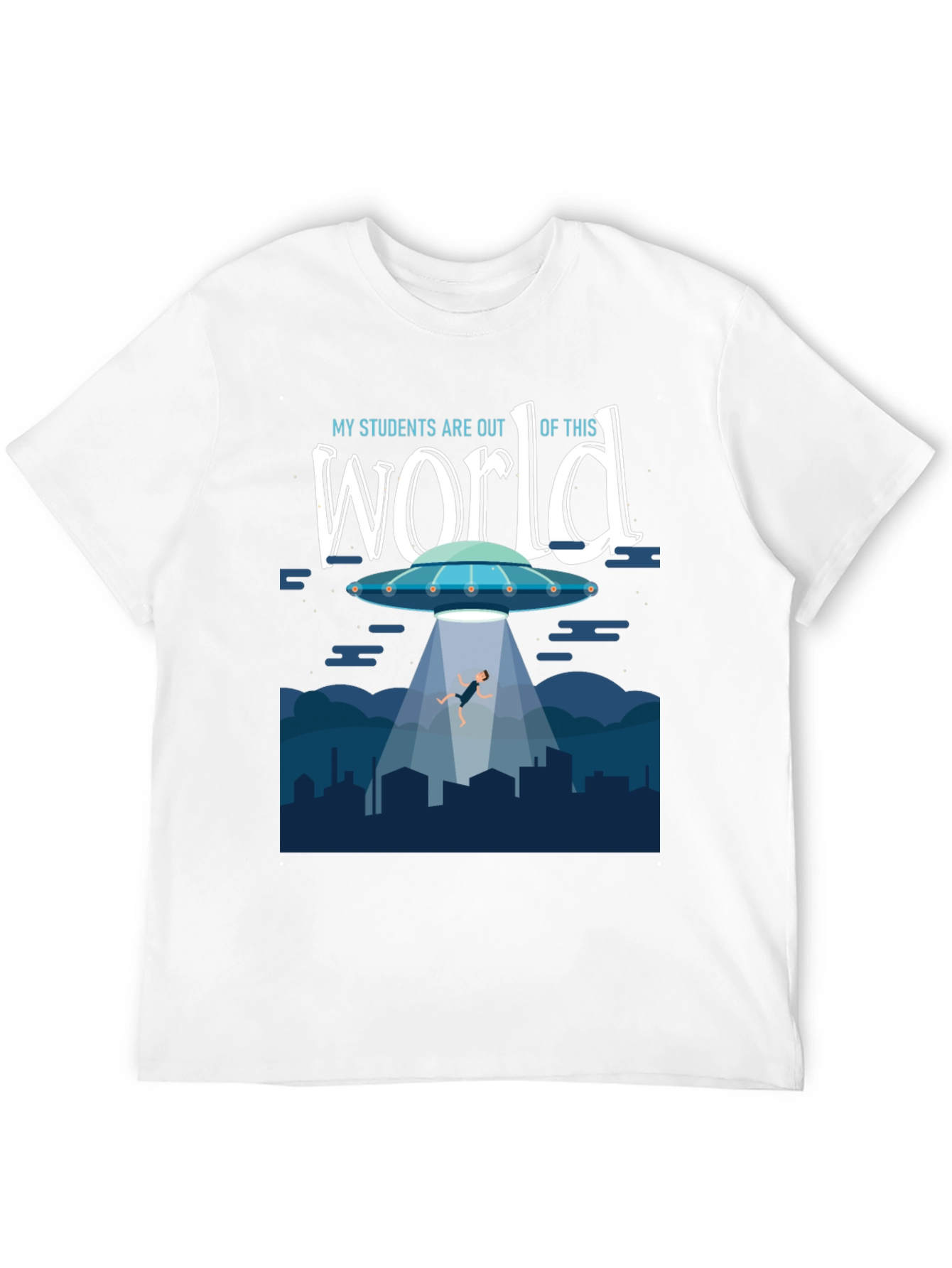 Black Out Of This World Teacher T-Shirt view 12