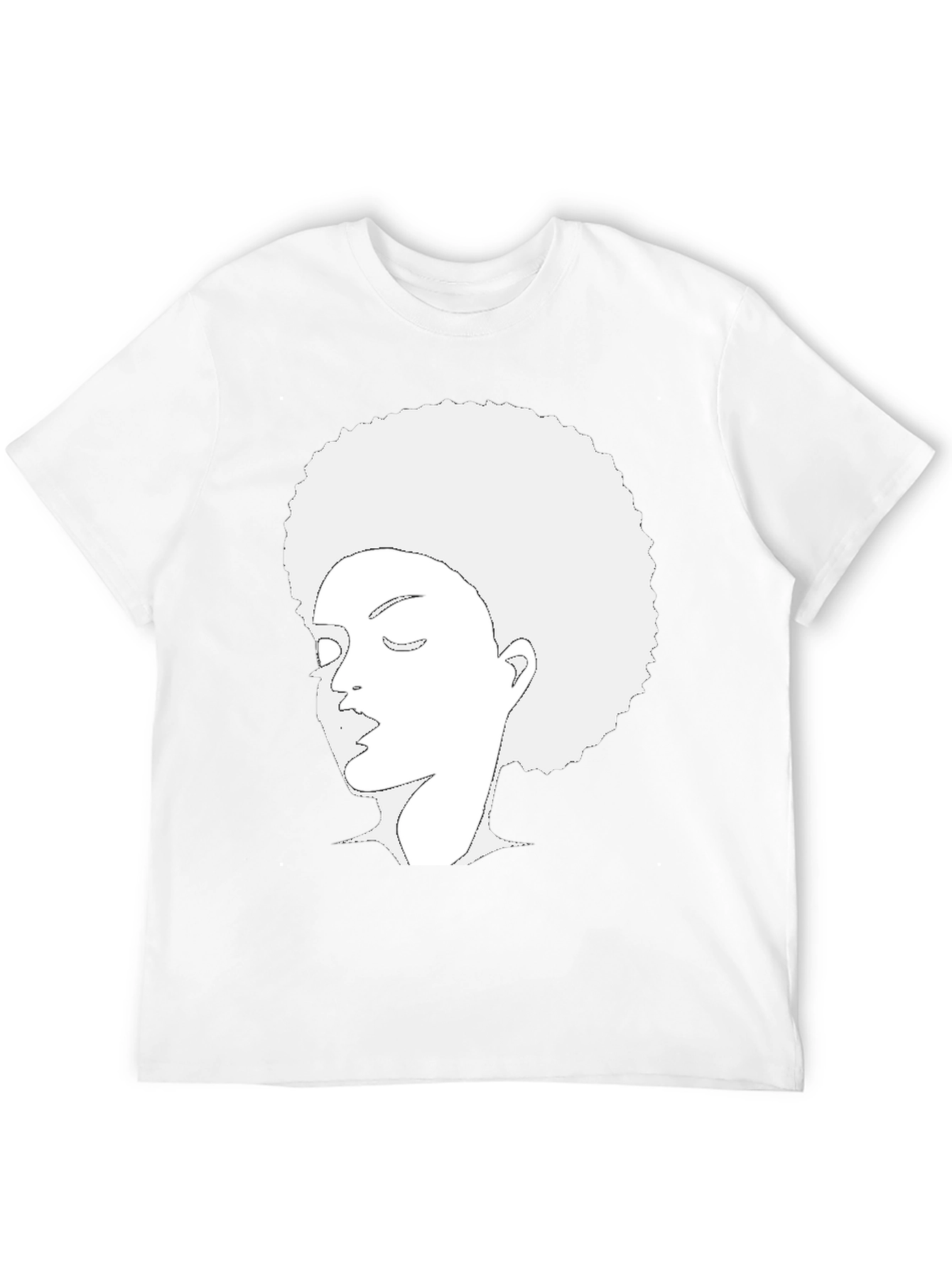Black Afro Woman Graphic Black Tee view 12