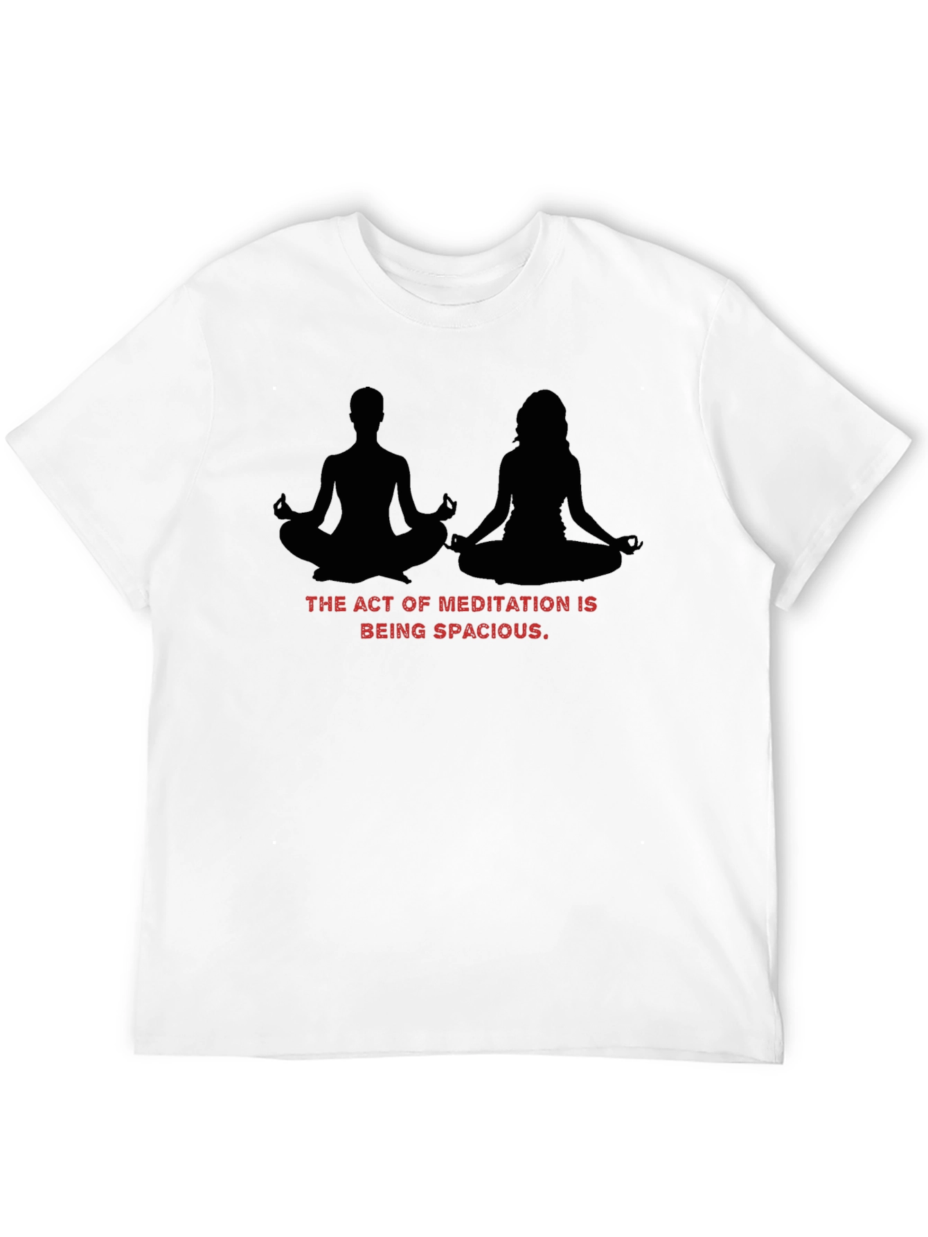 Black Meditative Spaciousness Black T-Shirt view 12