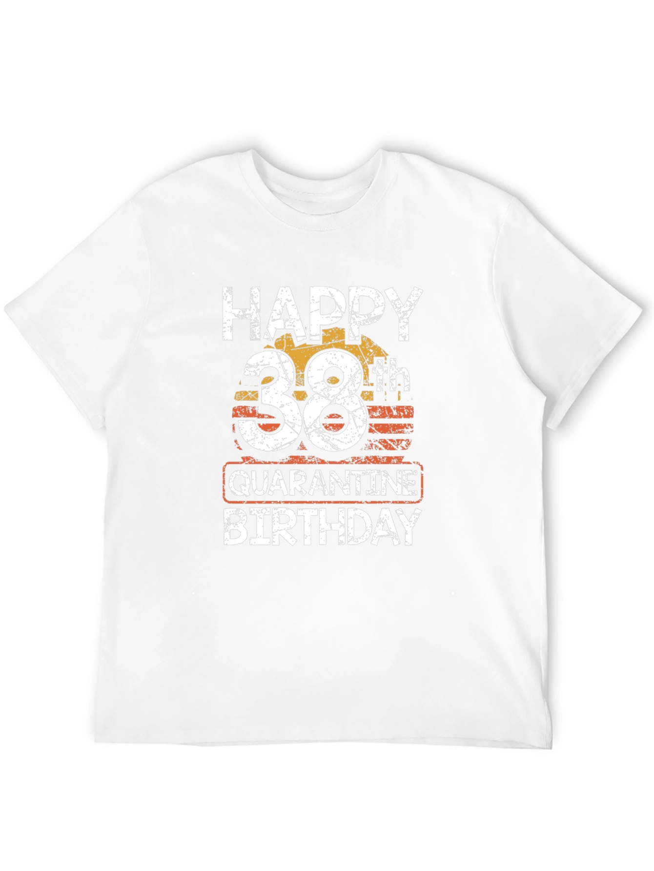 Black Happy 38th Quarantine Birthday Black T-Shirt view 12