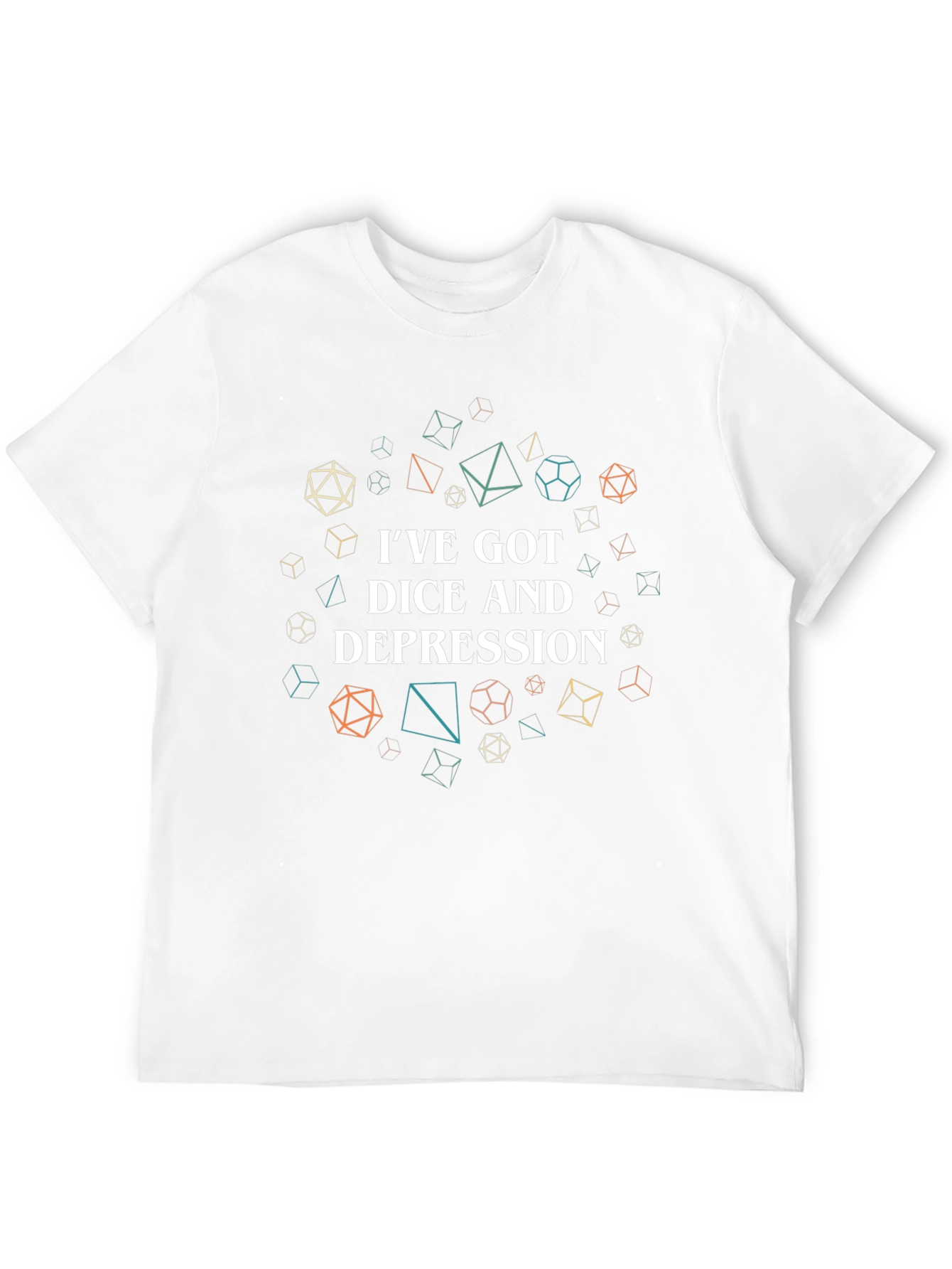 Black I've Got Dice and Depression T-Shirt view 12