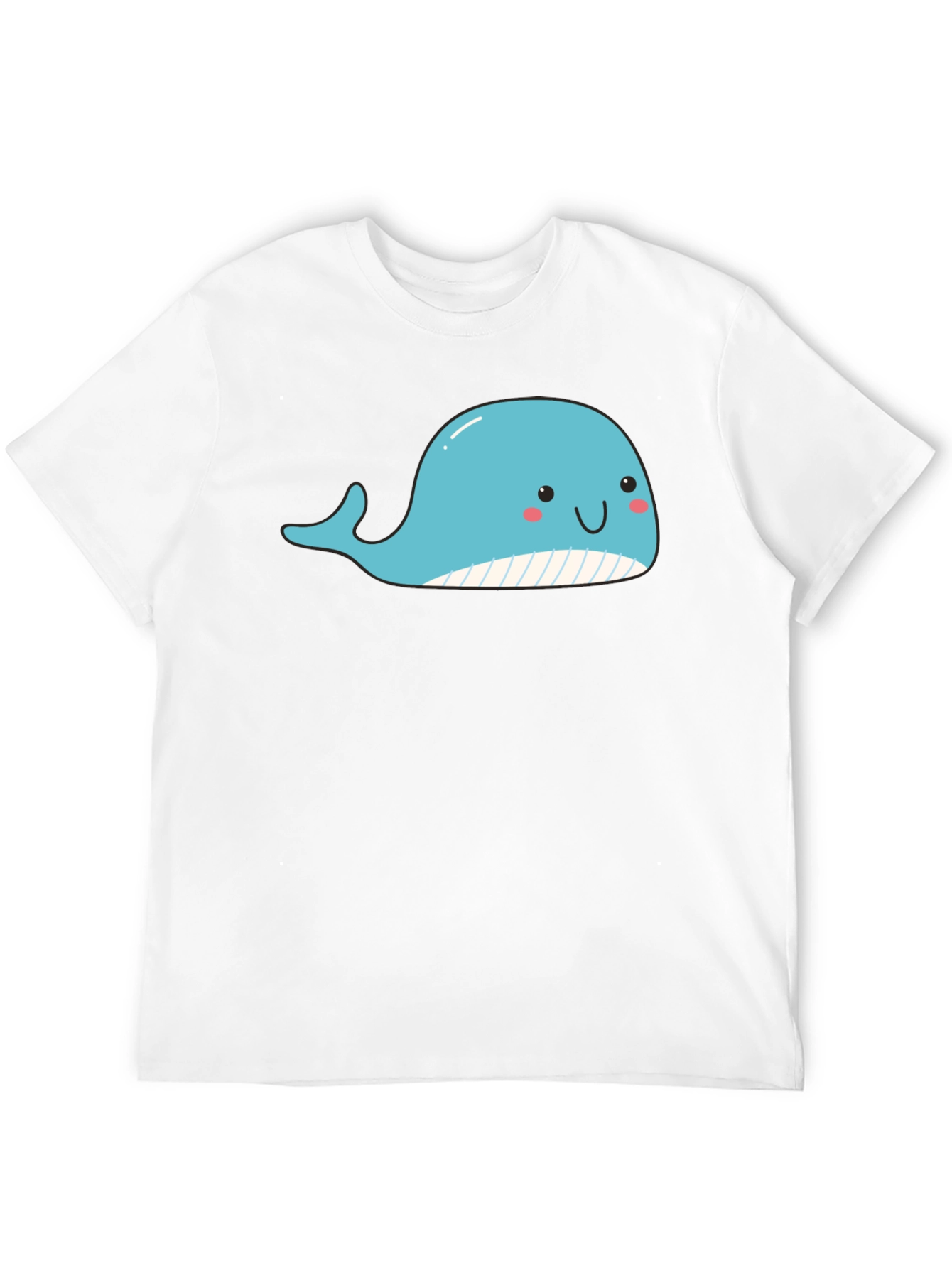Black Cute Whale Graphic Black T-Shirt view 12