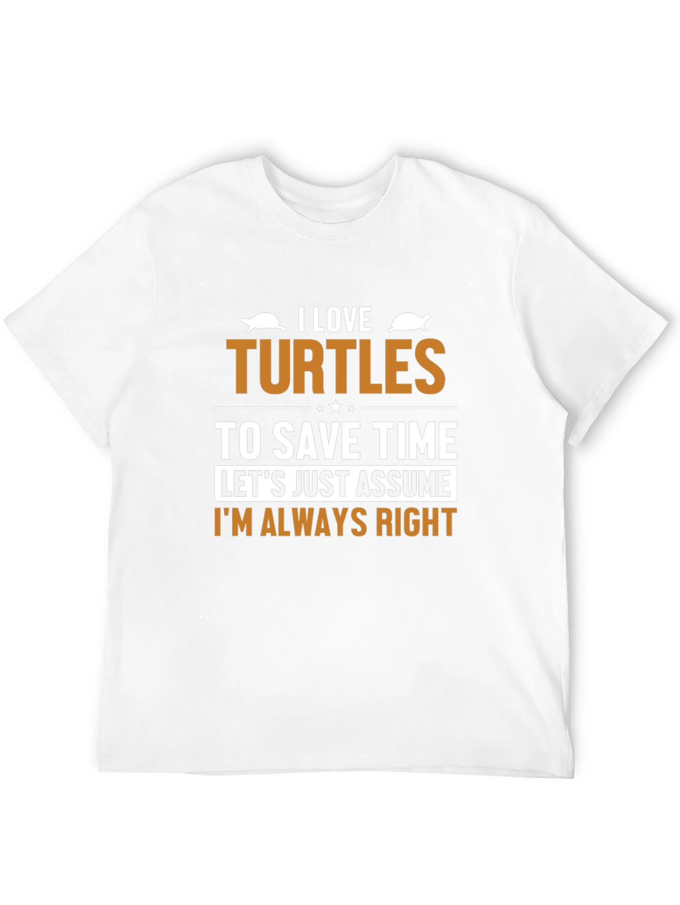 Black I Love Turtles Funny Sarcastic T-Shirt view 12