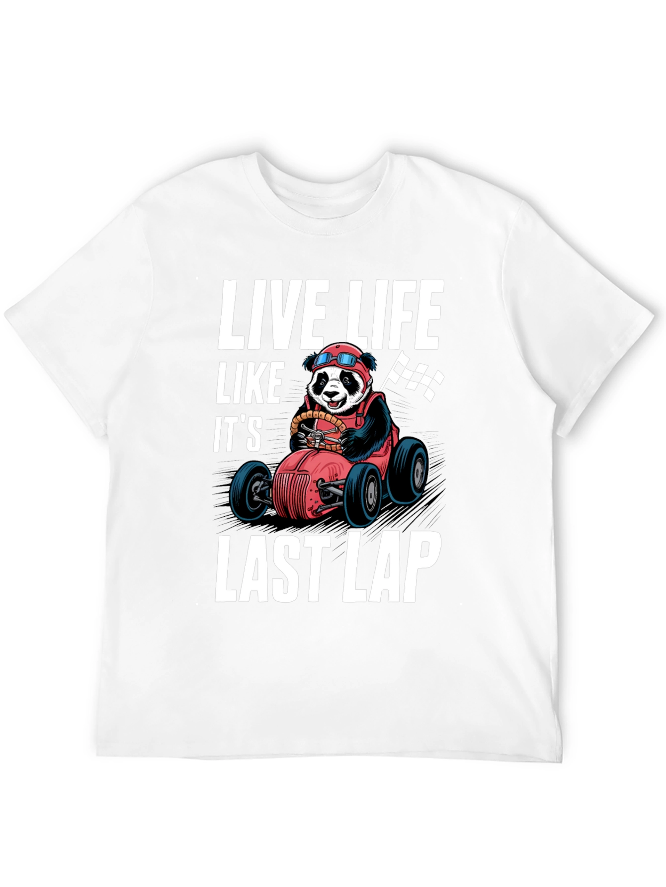 Black Live Life Last Lap Panda Tee view 12