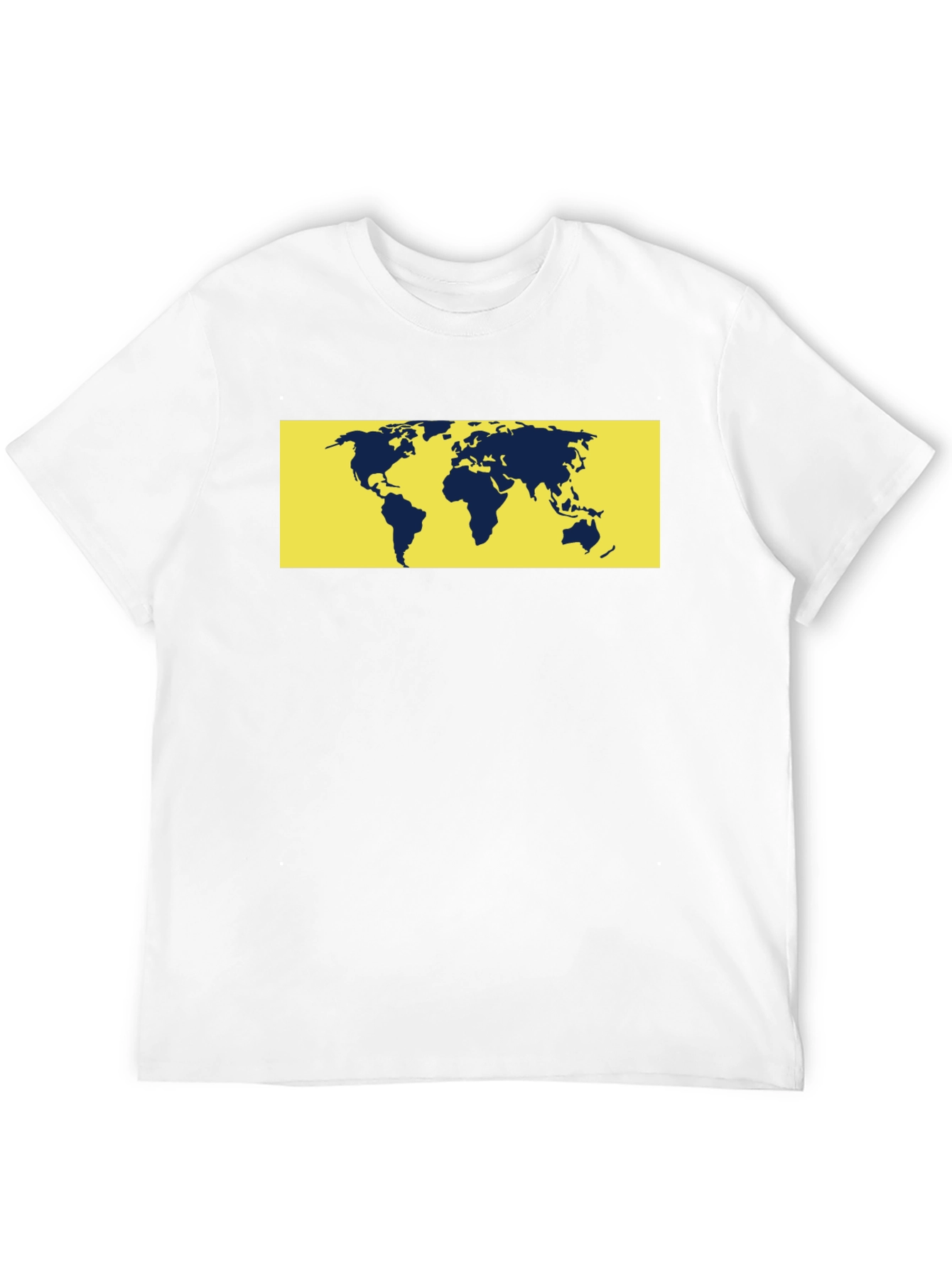 Black World Map Graphic Tee - Men's Black T-Shirt view 12